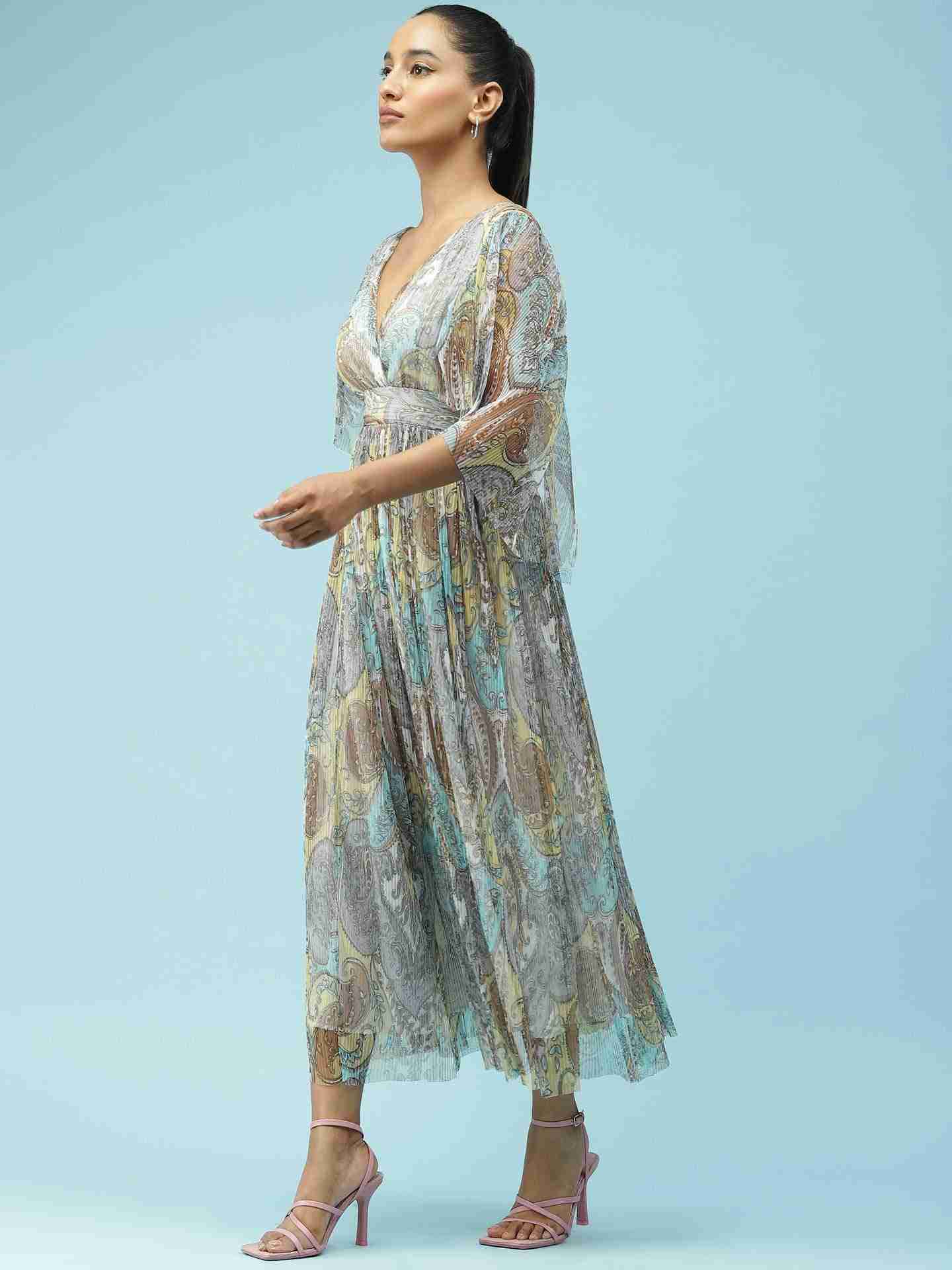 Blue & Yellow Bella Dona Maxi Dress