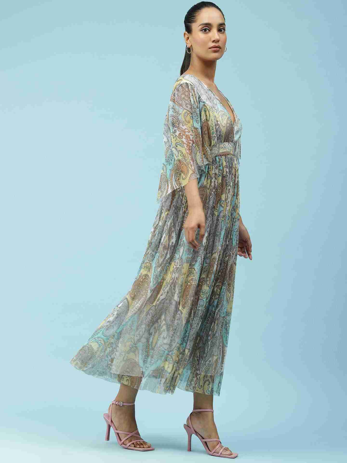 Blue & Yellow Bella Dona Maxi Dress