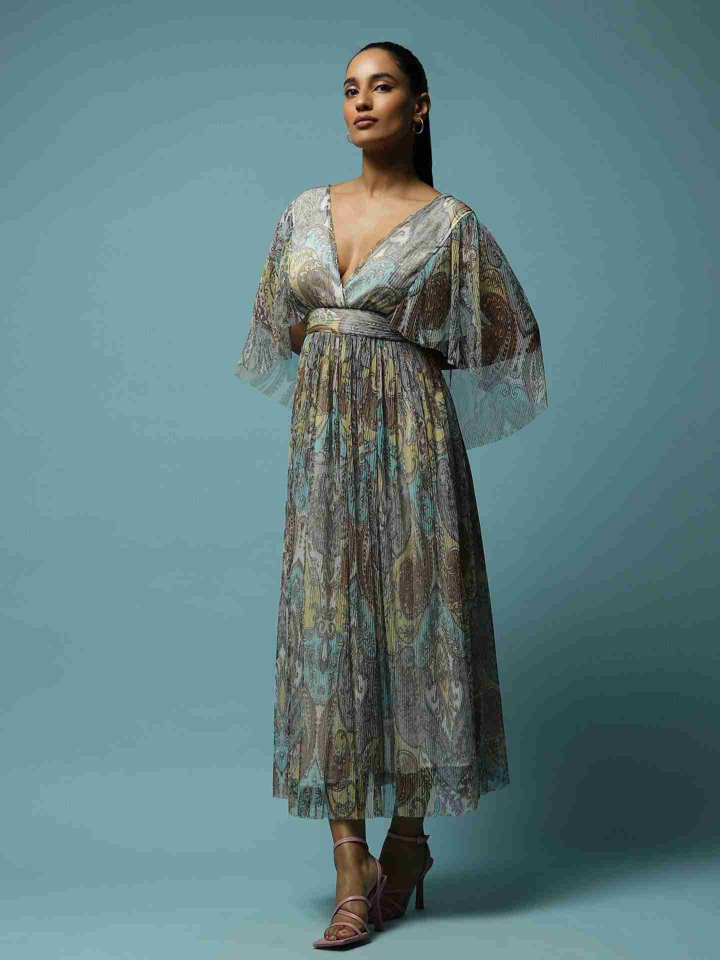 Blue & Yellow Bella Dona Maxi Dress