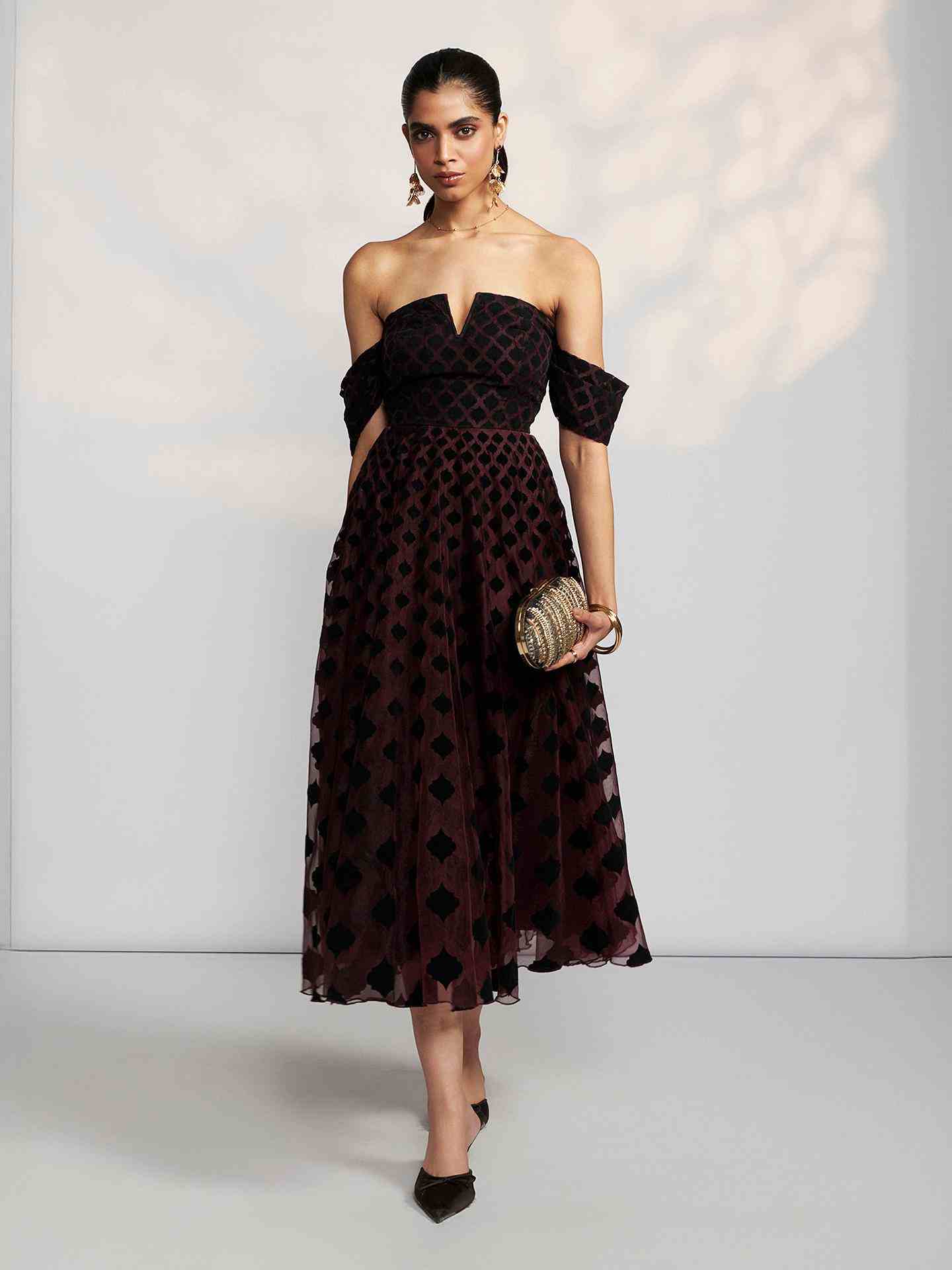 Burgundy Amelia Long Dress