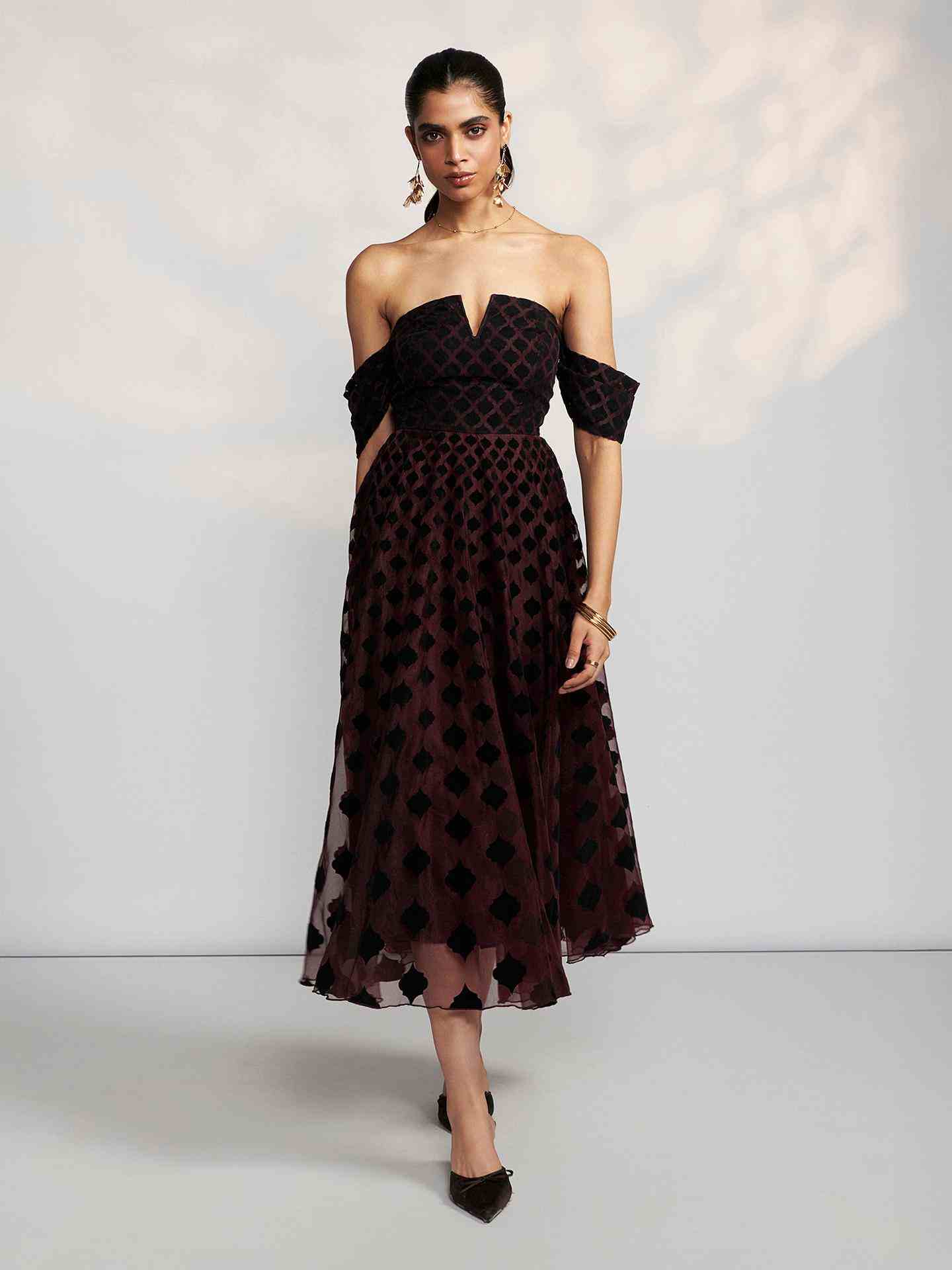 Burgundy Amelia Long Dress