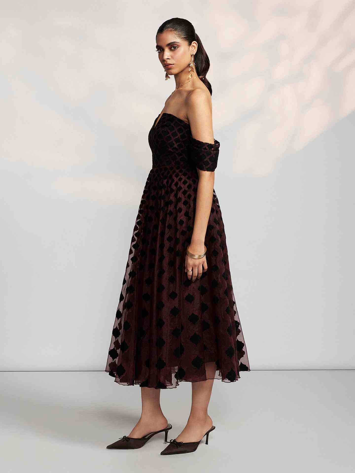 Burgundy Amelia Long Dress