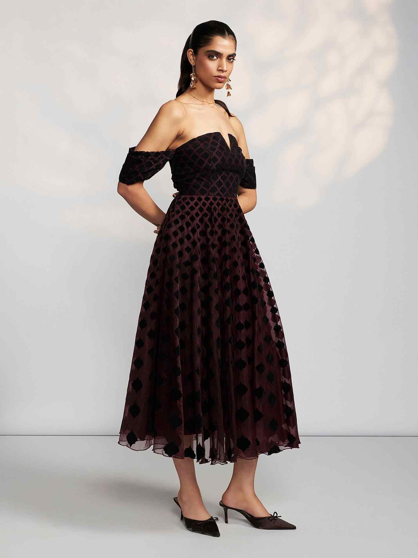 Burgundy Amelia Long Dress