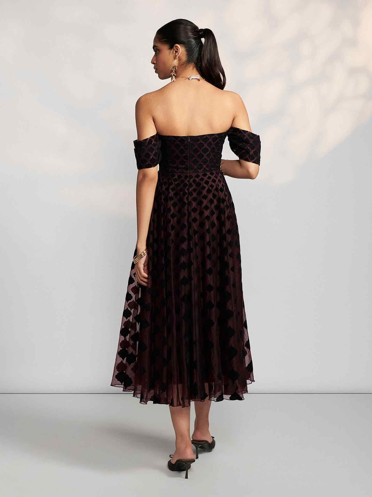 Burgundy Amelia Long Dress