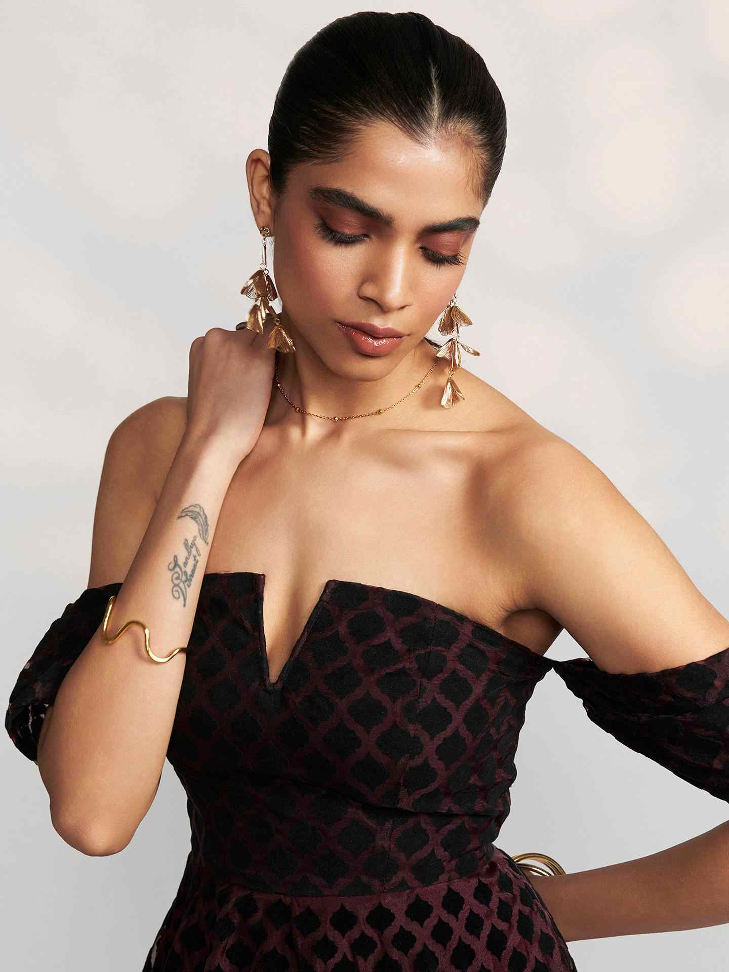 Burgundy Amelia Long Dress
