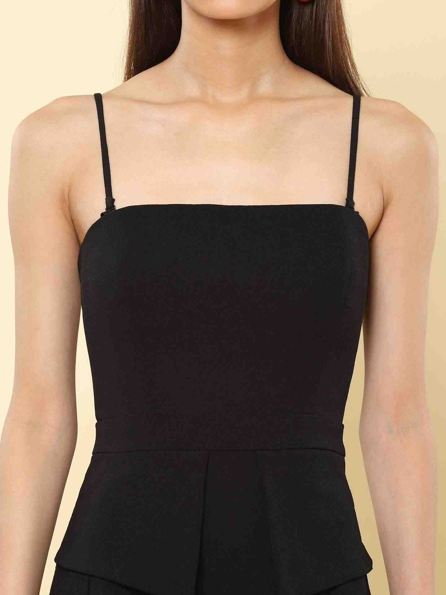 Black Winter Saga Maxi Maxi Dress