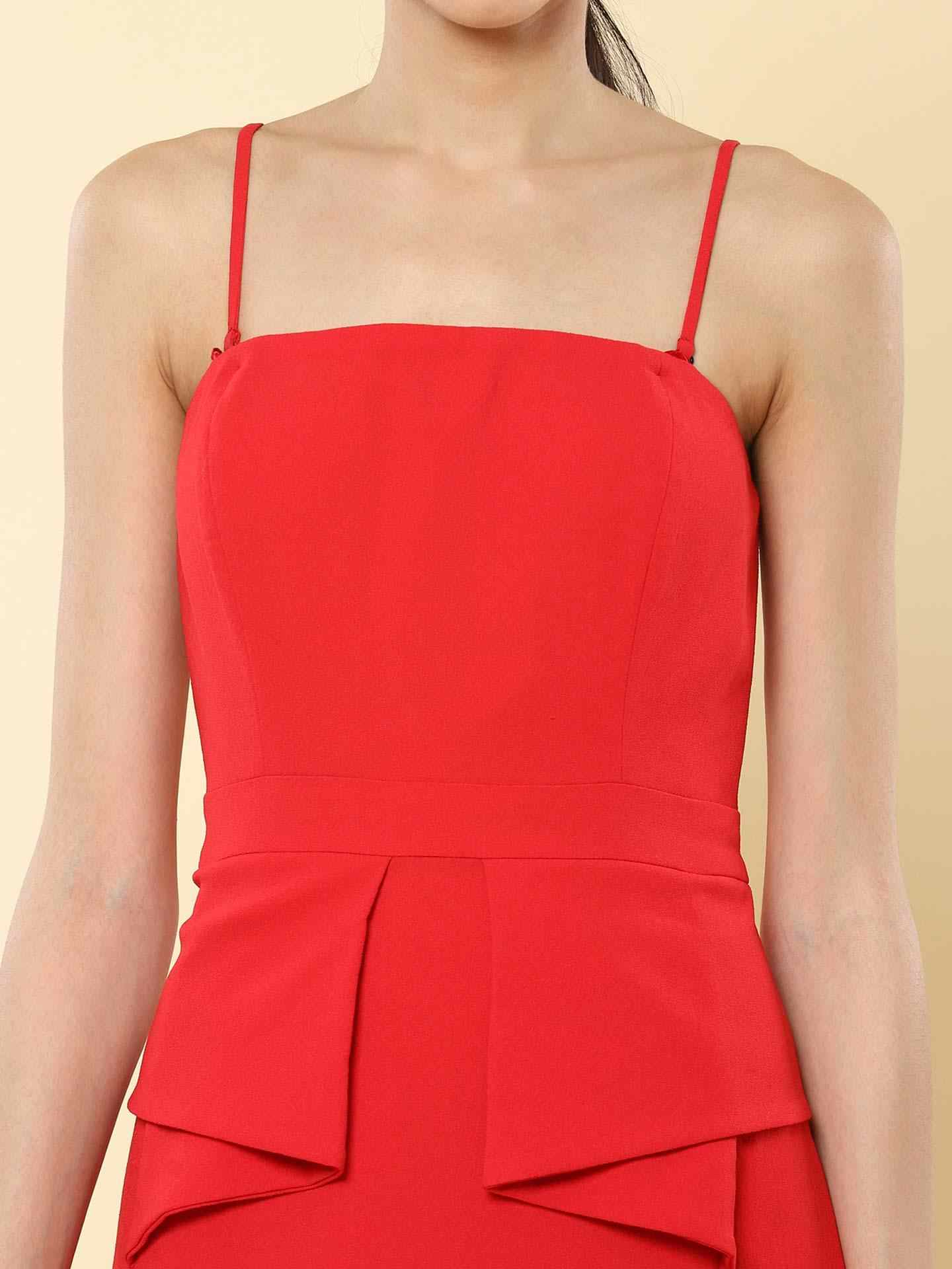 Red Winter Saga Maxi Dress