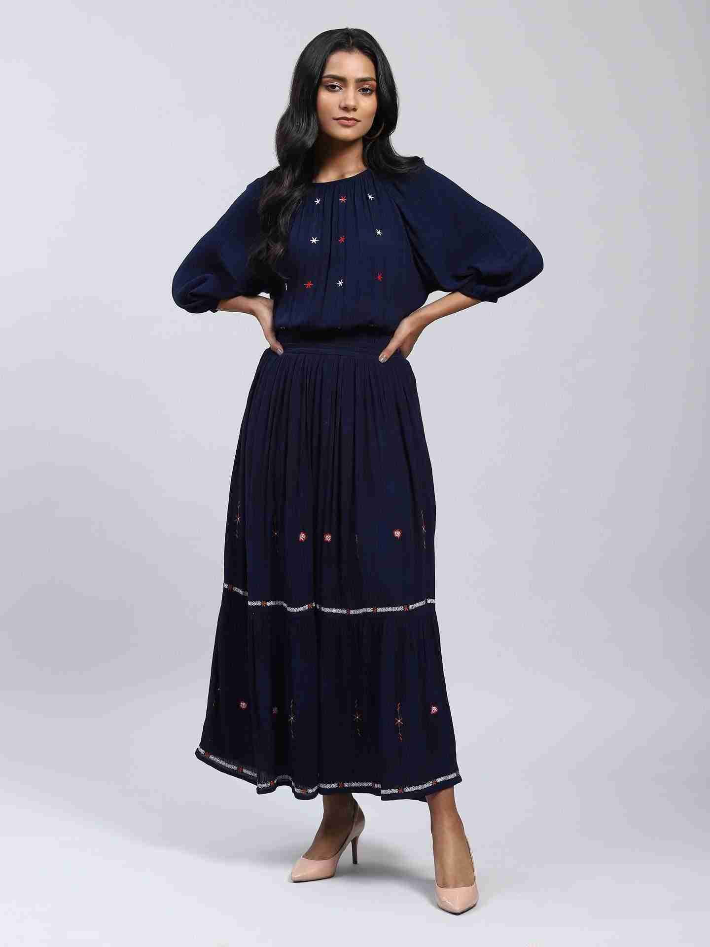 Navy Marcel Maxi Dress