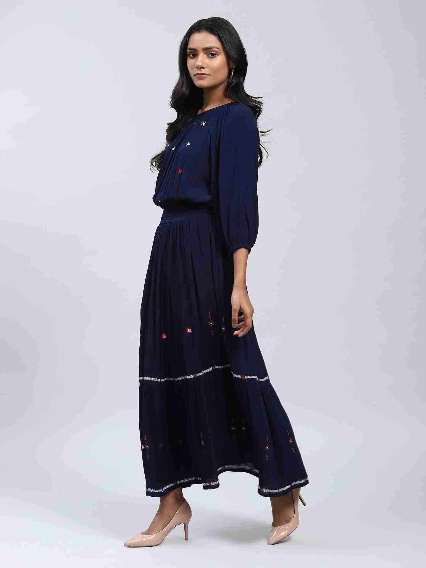 Navy Marcel Maxi Dress