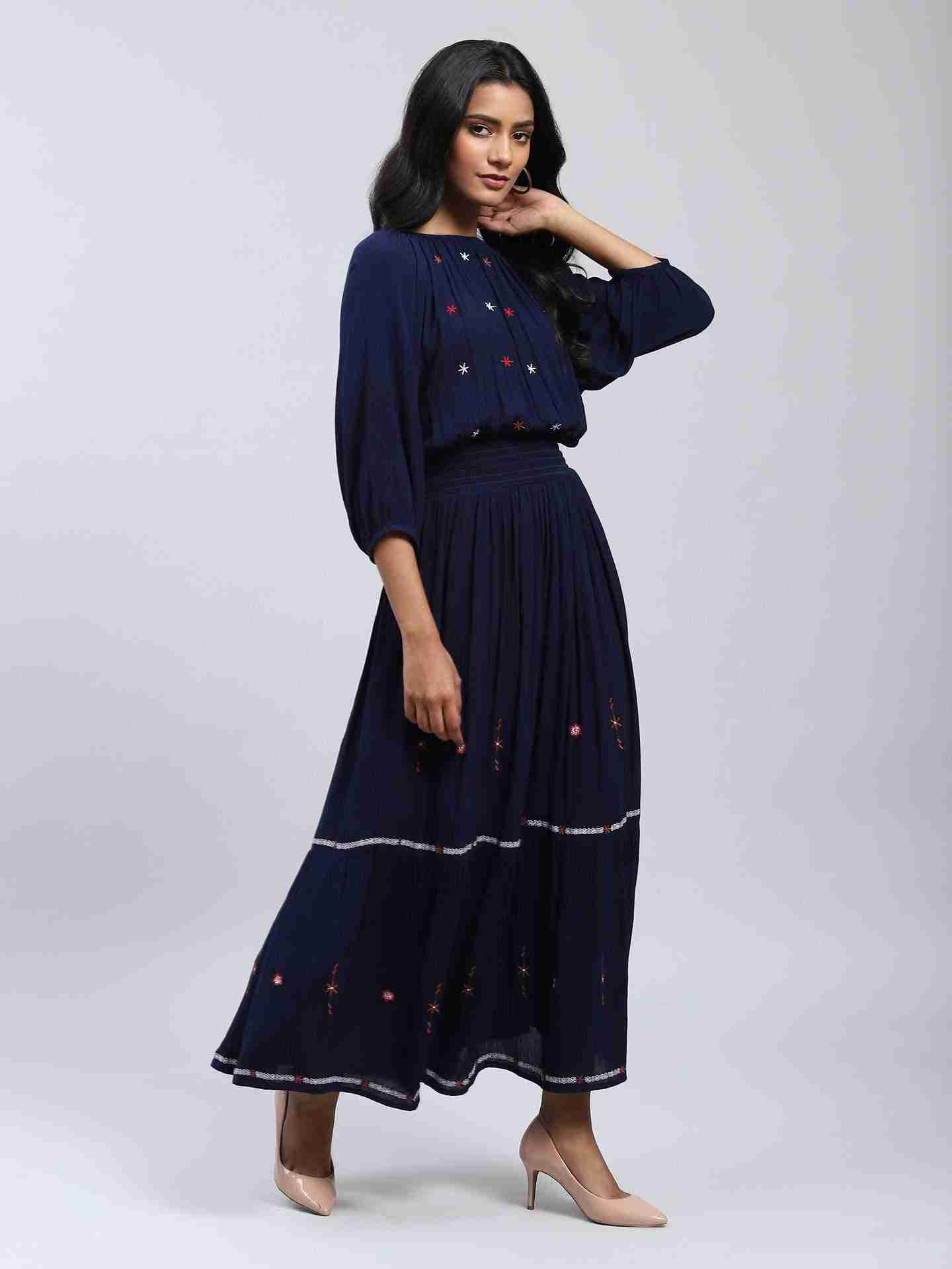 Navy Marcel Maxi Dress