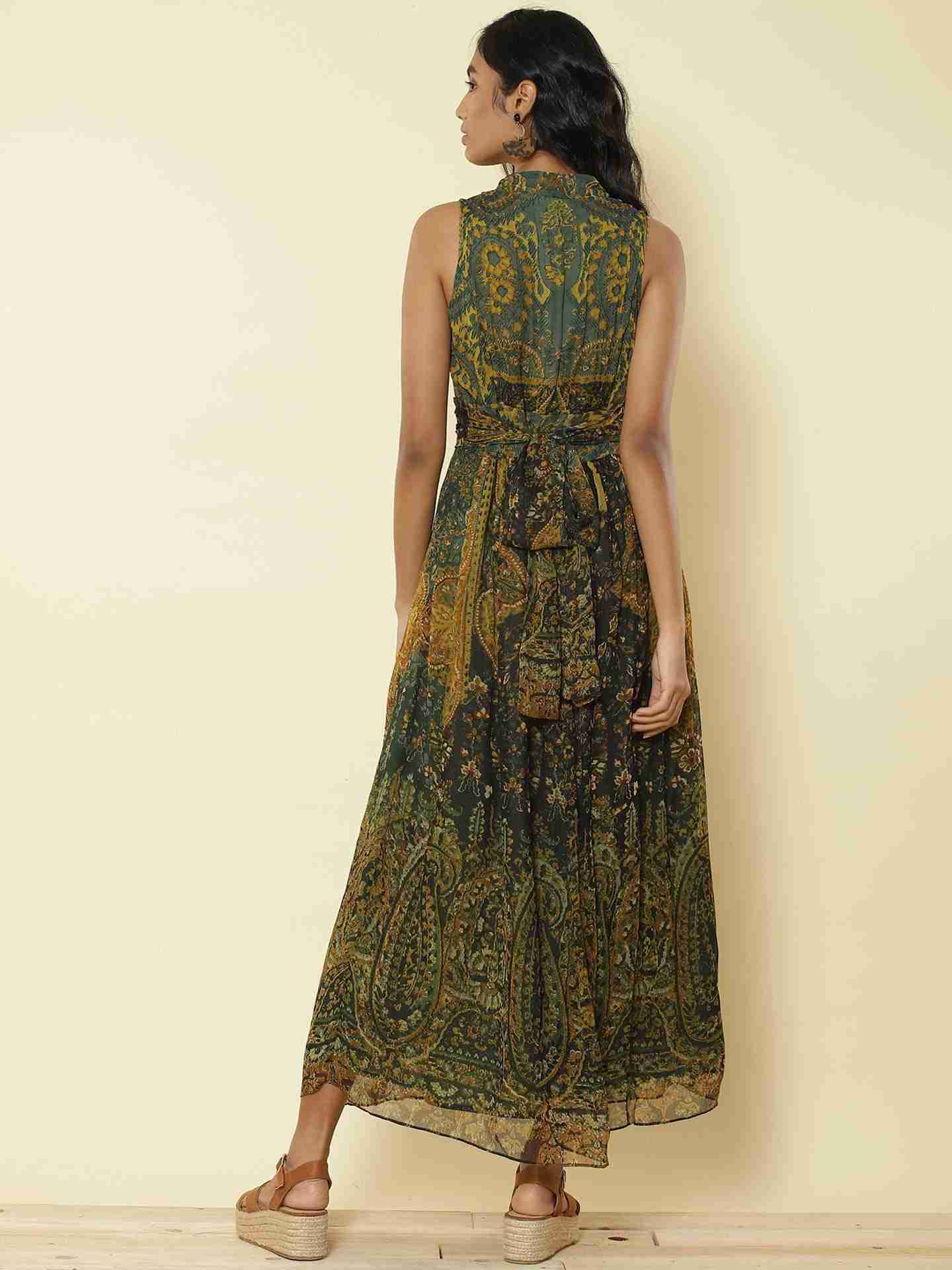 Green Haisey Paisley Dress