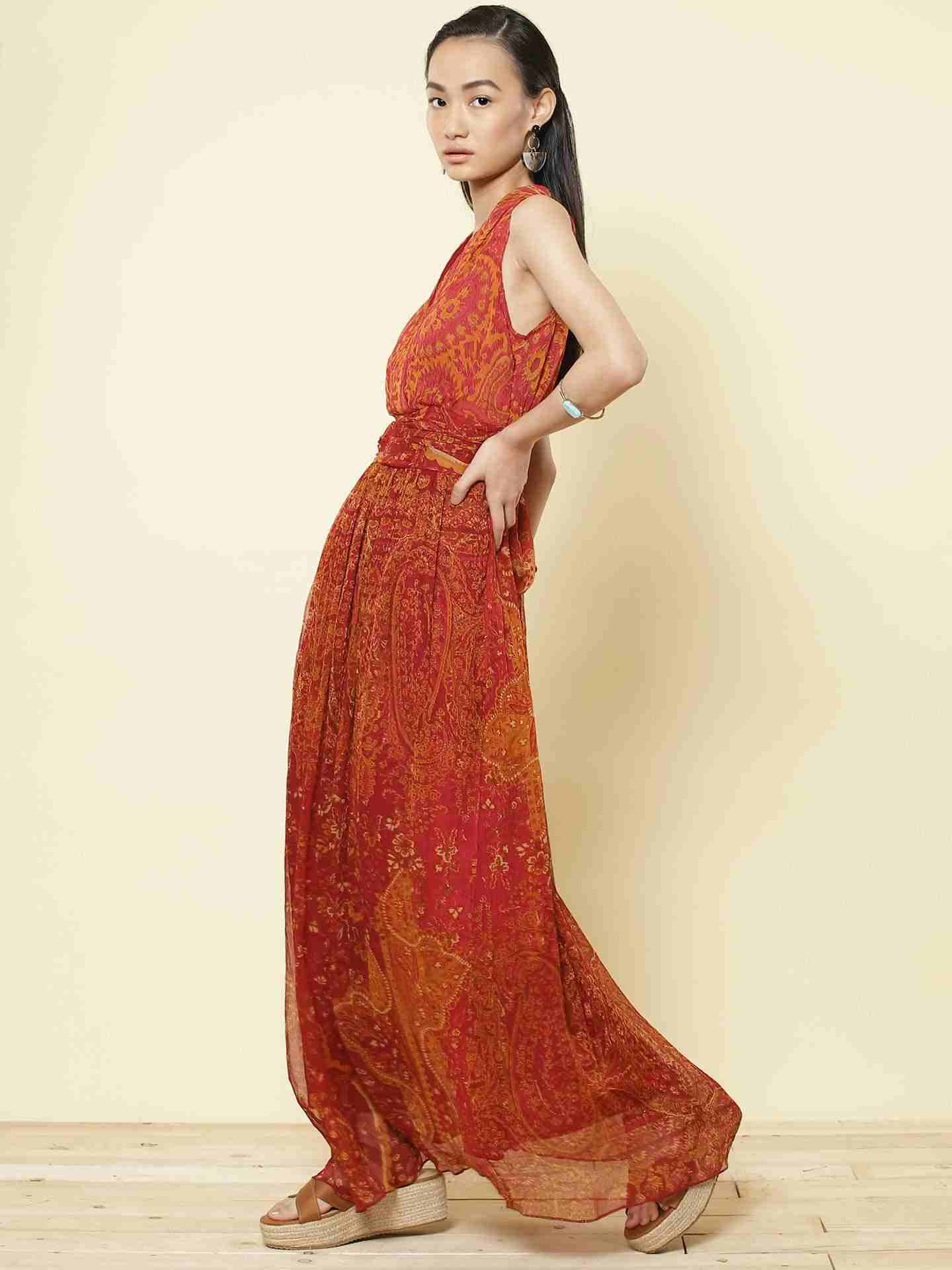 Red Haisey Paisley Dress