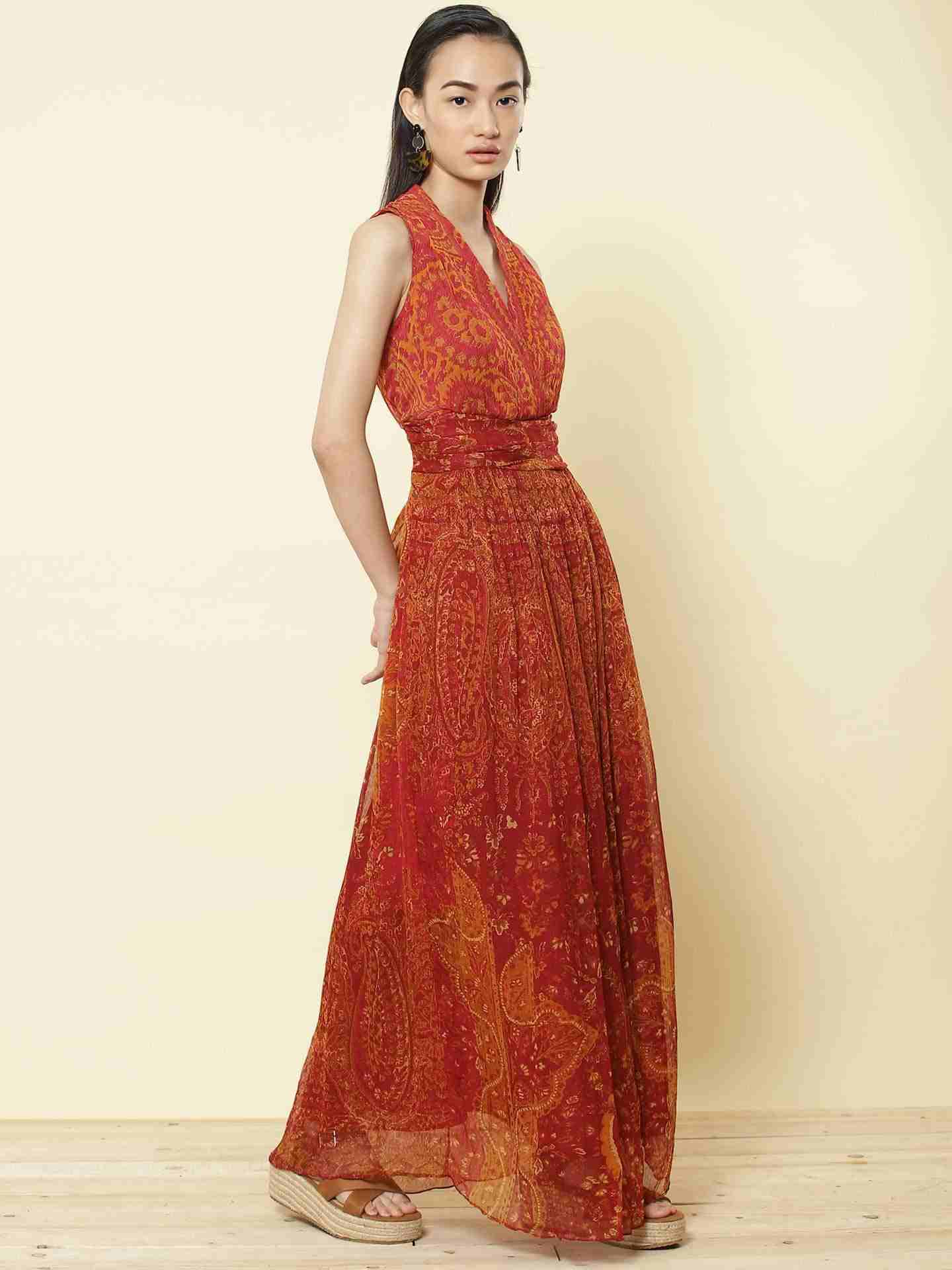 Red Haisey Paisley Dress