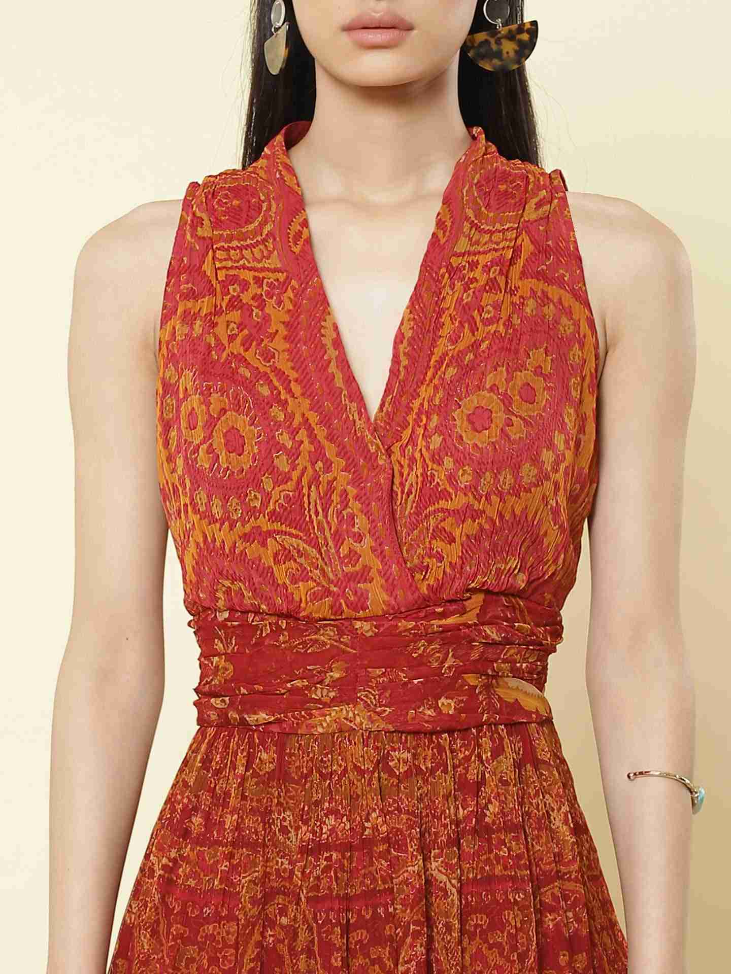 Red Haisey Paisley Dress