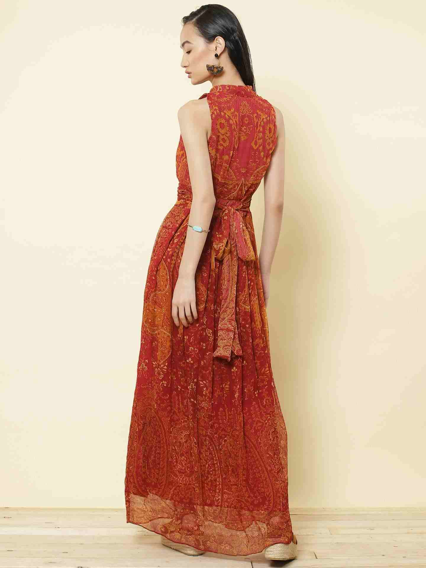 Red Haisey Paisley Dress
