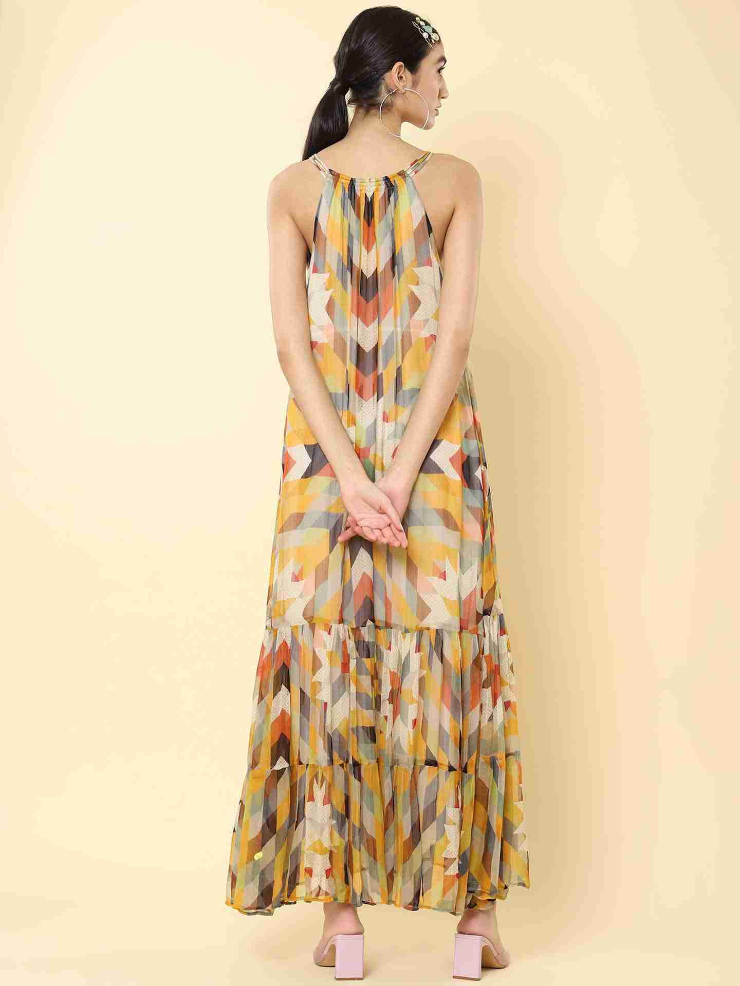 Yellow Princess Shamiyana Maxi Dress