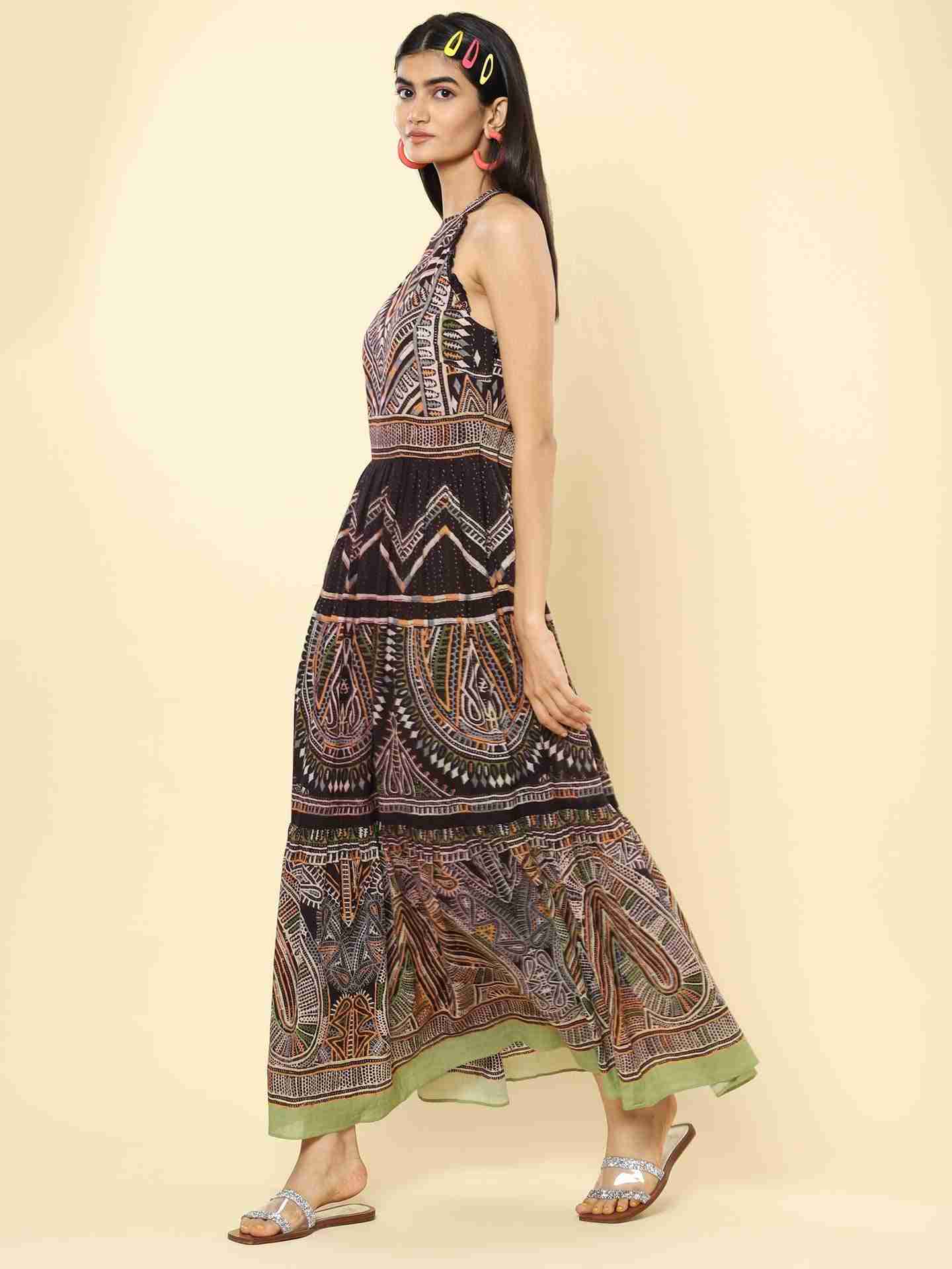 Black Rabari Maxi Dress