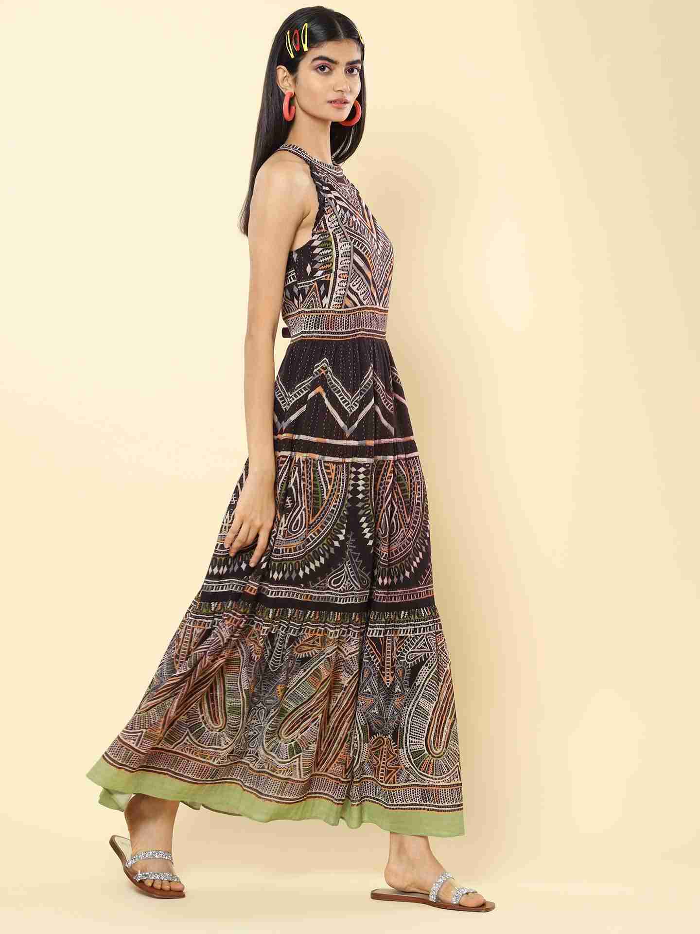 Black Rabari Maxi Dress