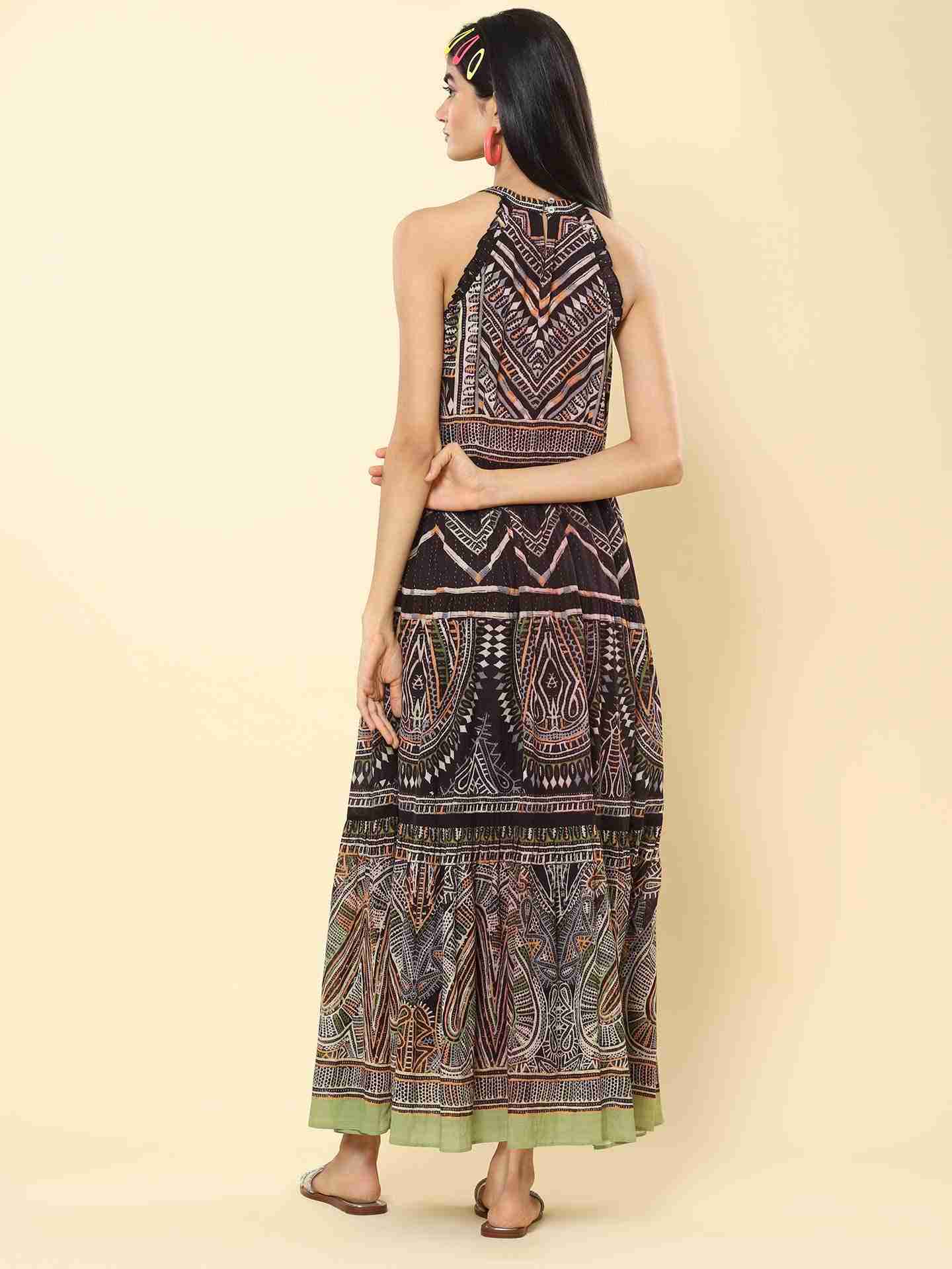 Black Rabari Maxi Dress