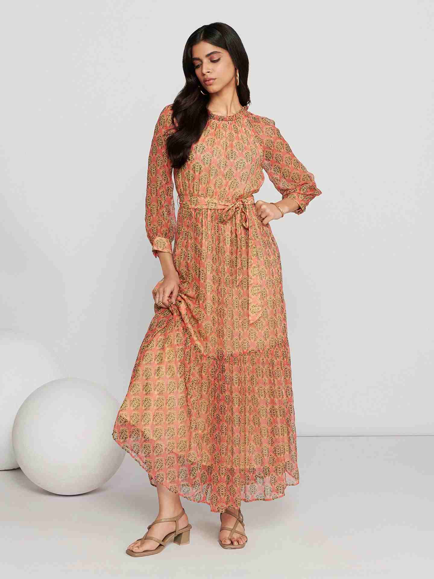 Coral Briella Long Dress