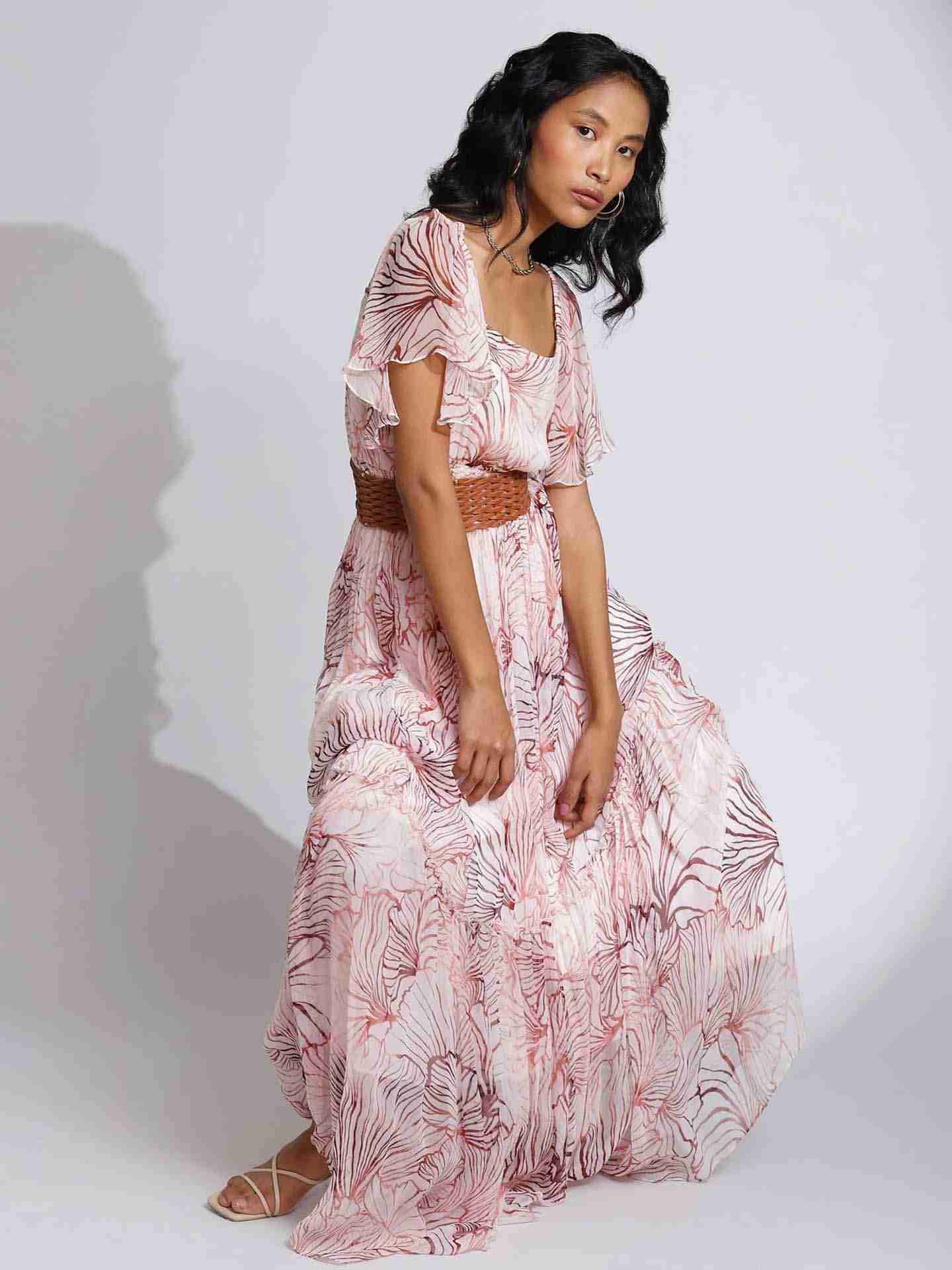 Ecru Vivienne Off-The-Shoulder Dress