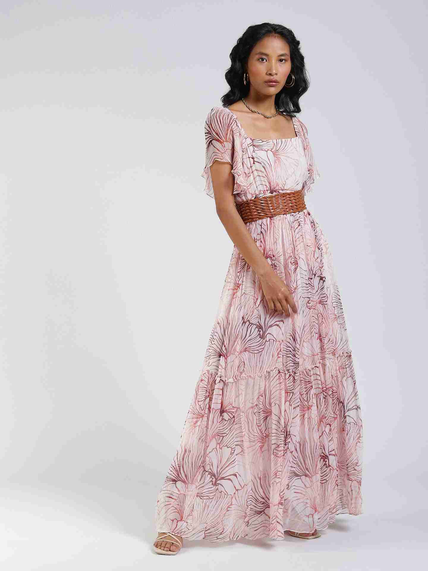 Ecru Vivienne Off-The-Shoulder Dress