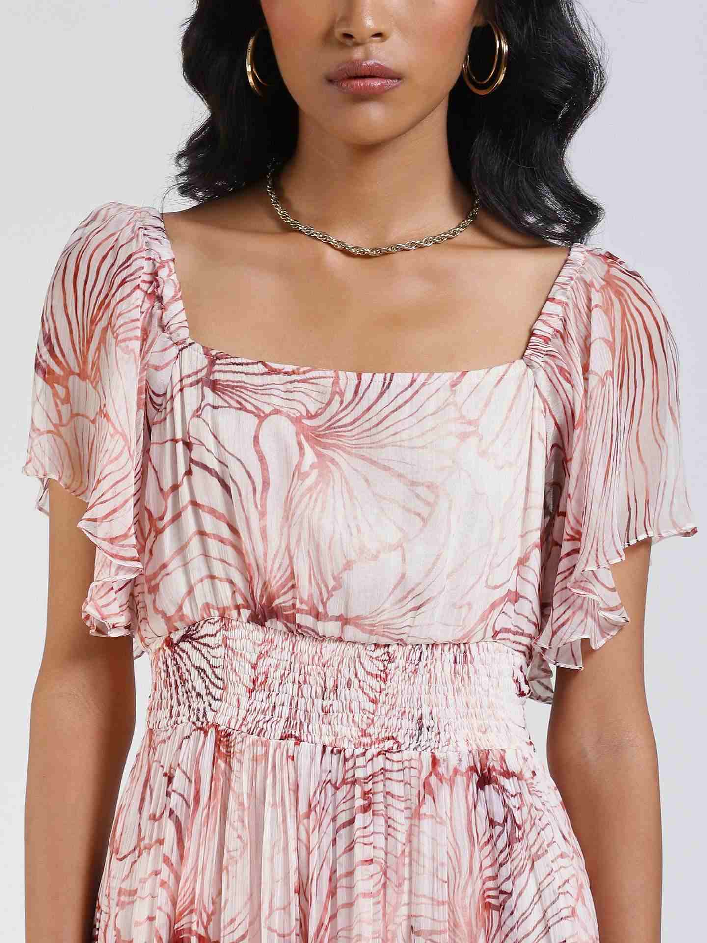 Ecru Vivienne Off-The-Shoulder Dress