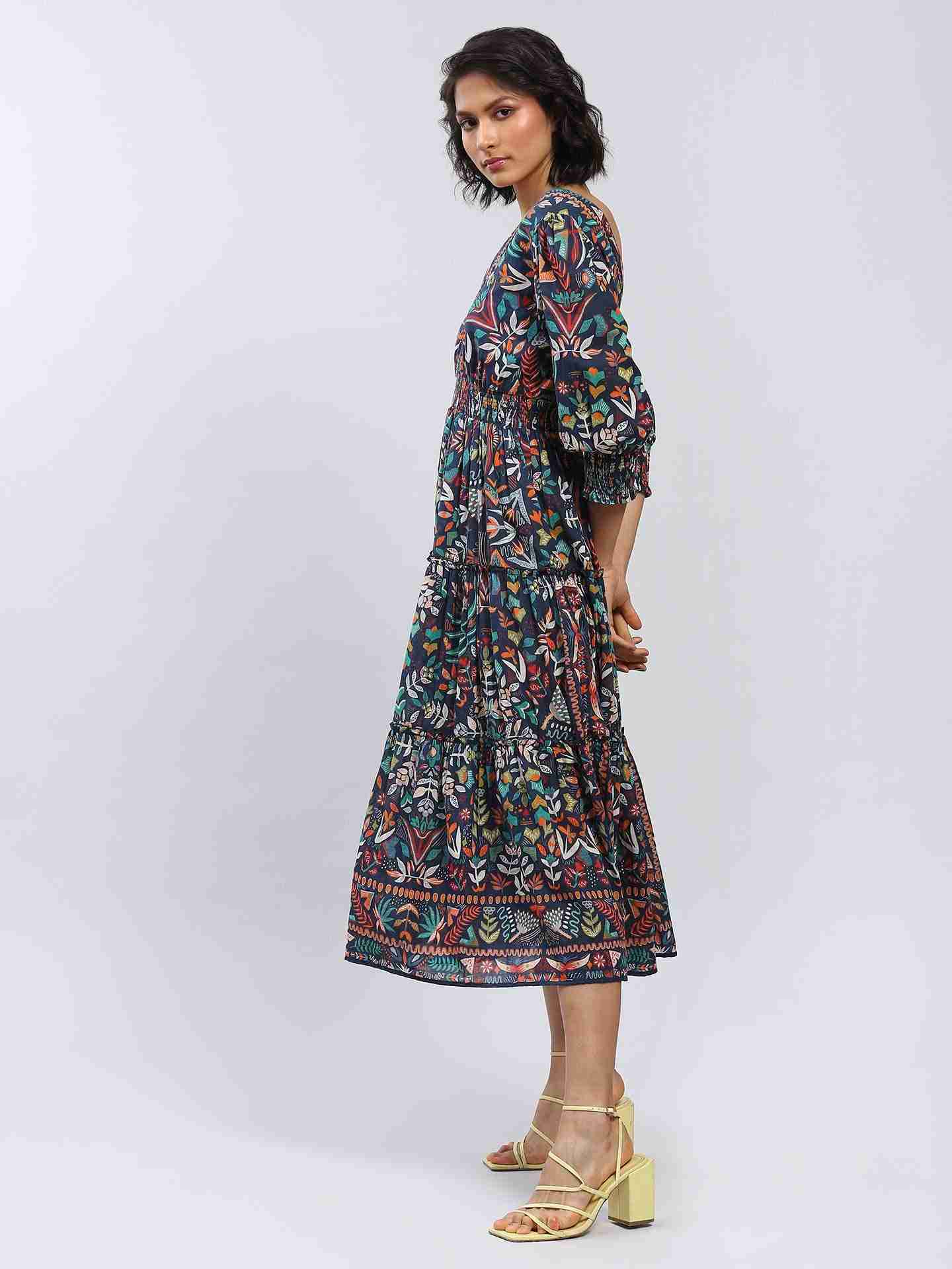 Navy Maeve Midi Dress