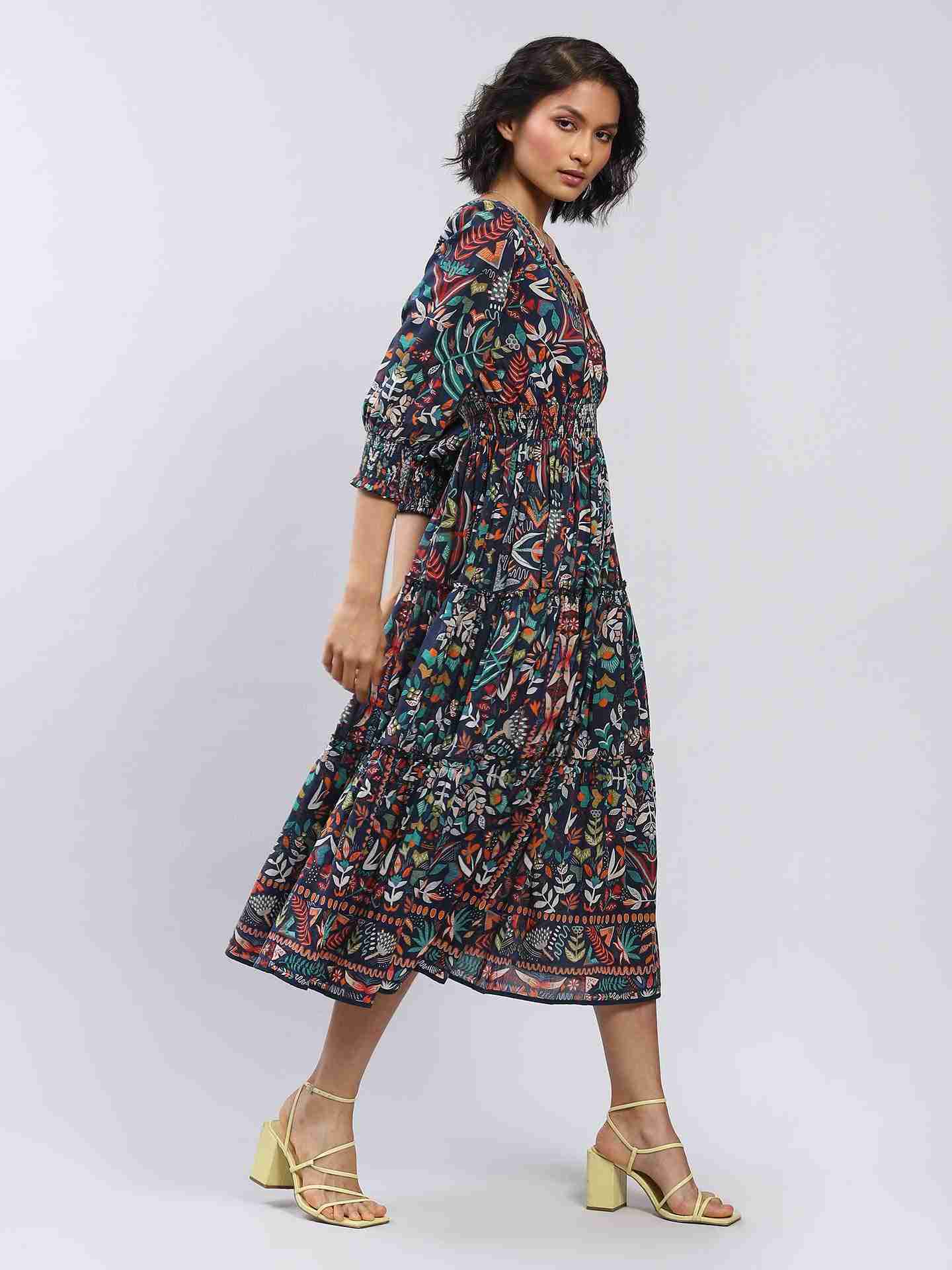 Navy Maeve Midi Dress