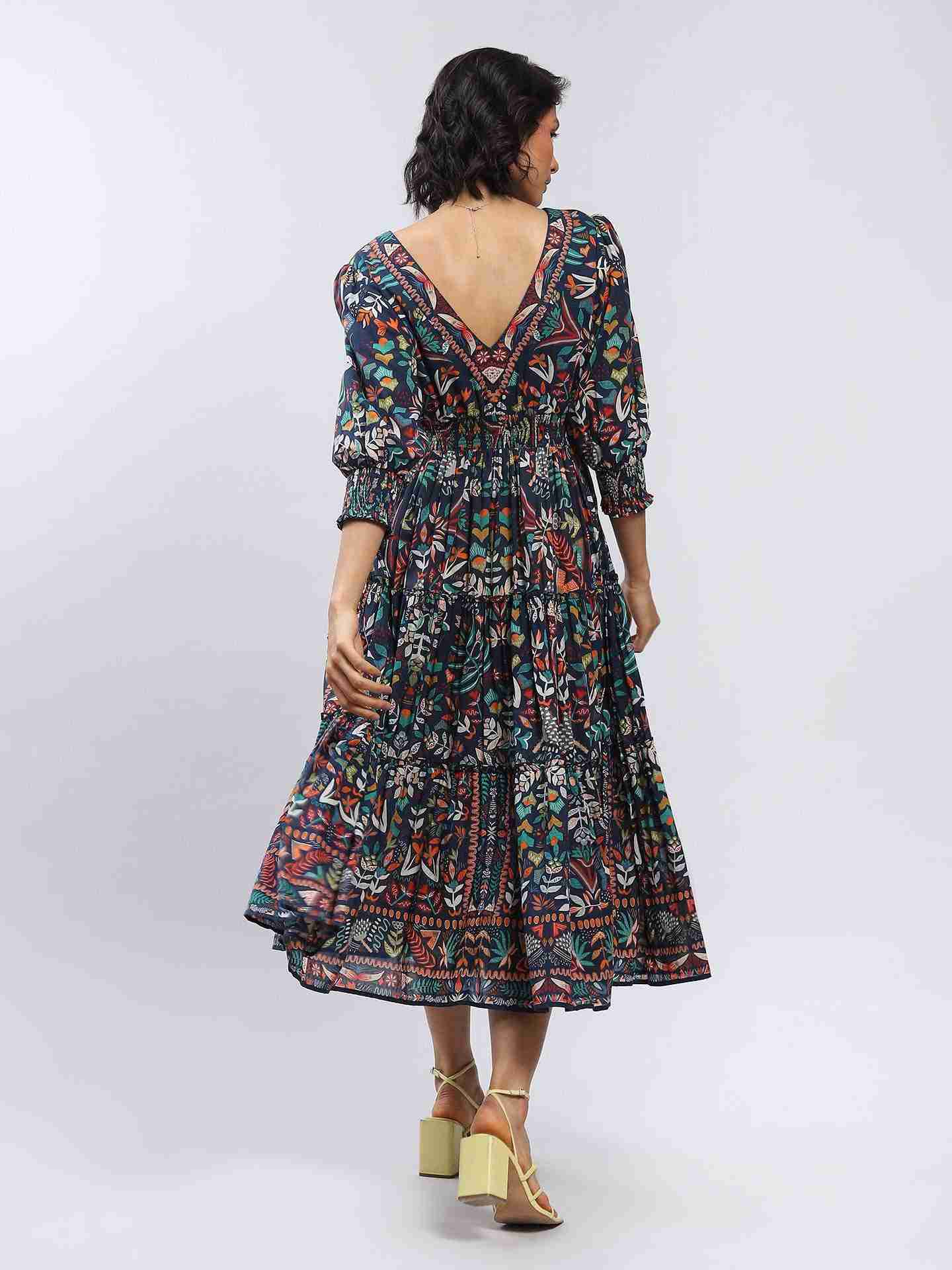 Navy Maeve Midi Dress