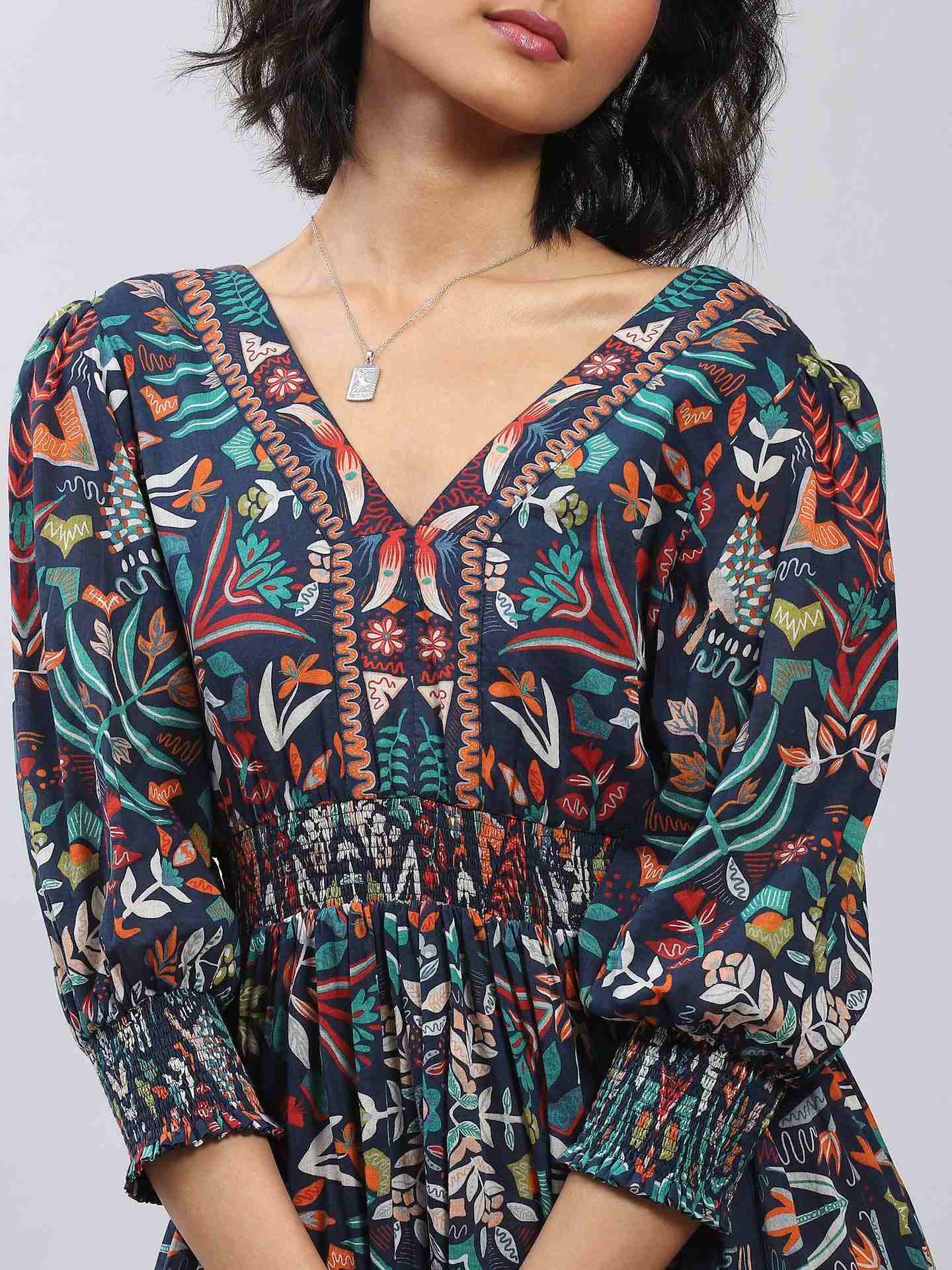 Navy Maeve Midi Dress