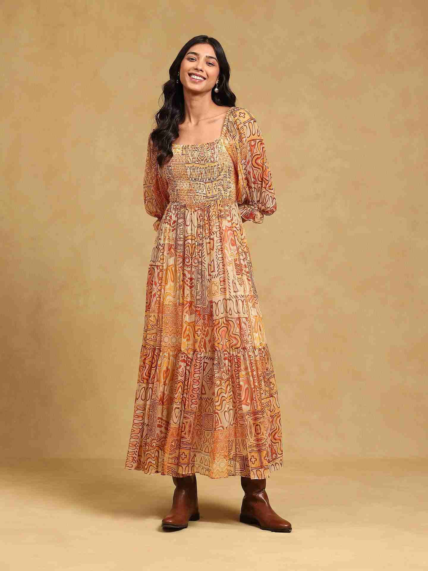 Orange Georgia Maxi Dress