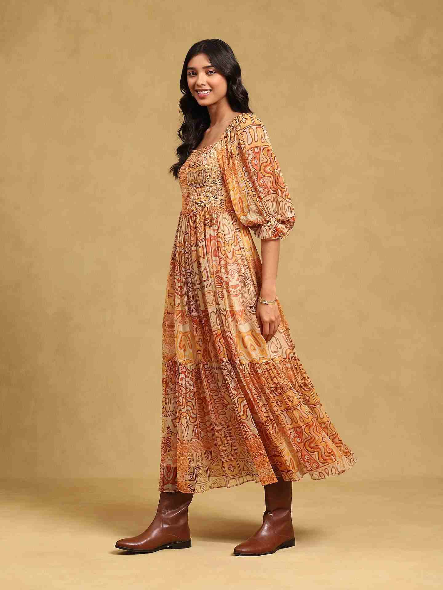 Orange Georgia Maxi Dress