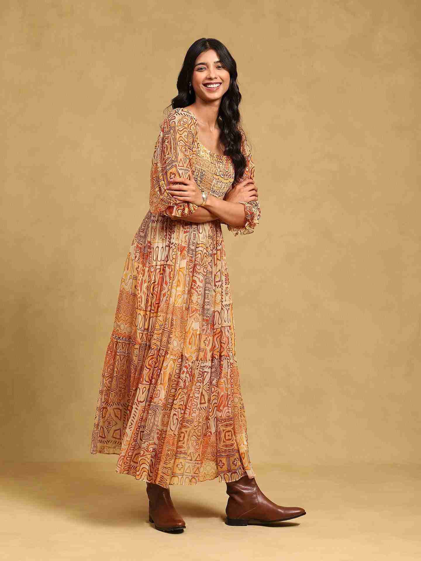 Orange Georgia Maxi Dress