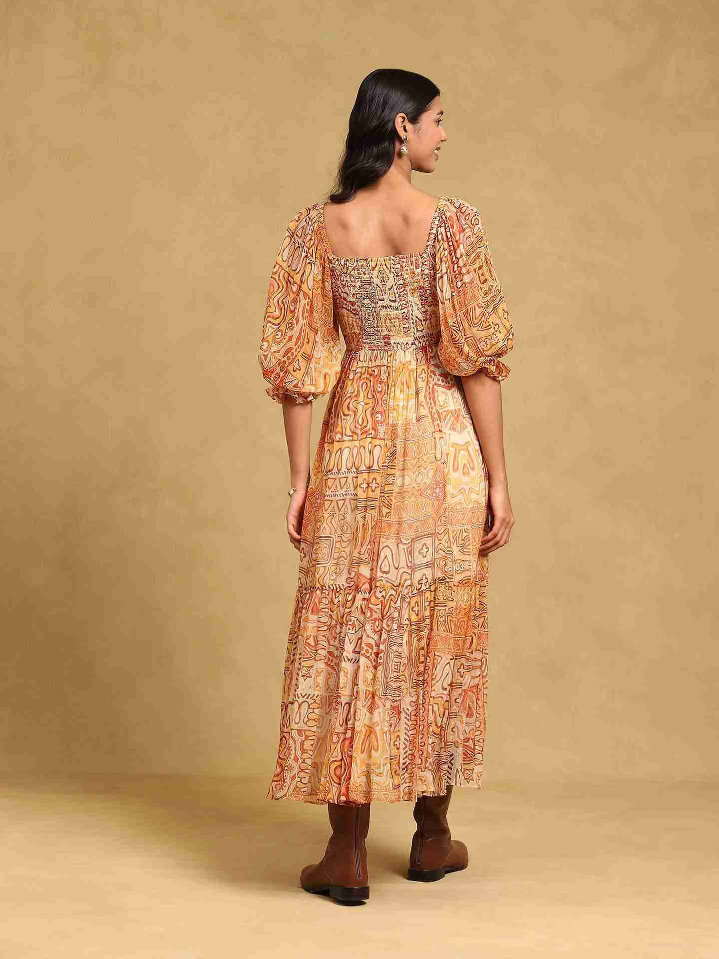 Orange Georgia Maxi Dress
