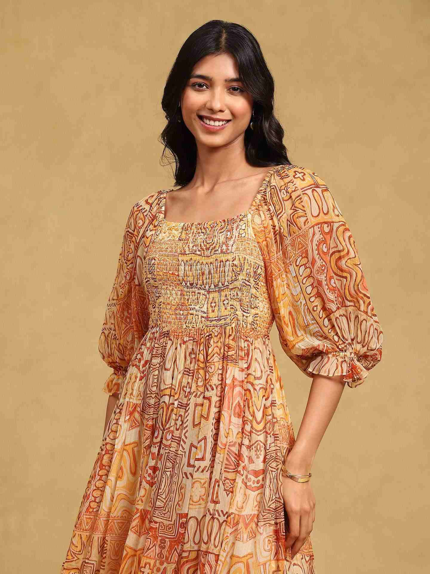 Orange Georgia Maxi Dress