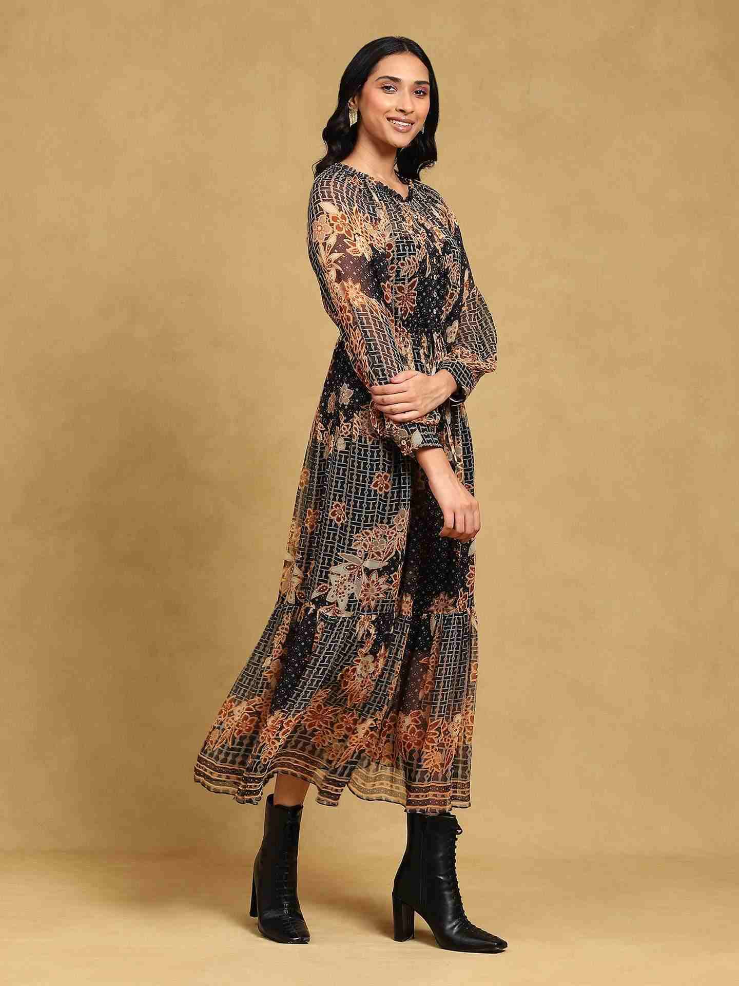 Black Ortisa Maxi Dress