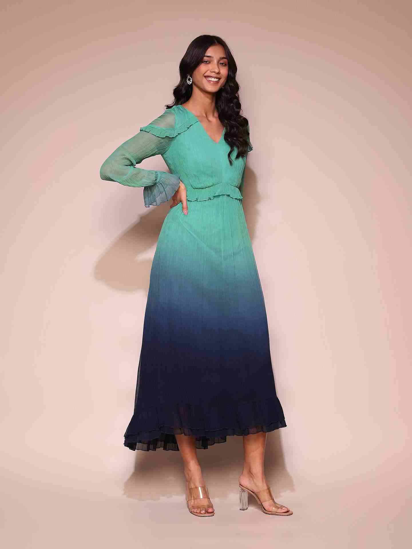 Teal Oritha Maxi Dress