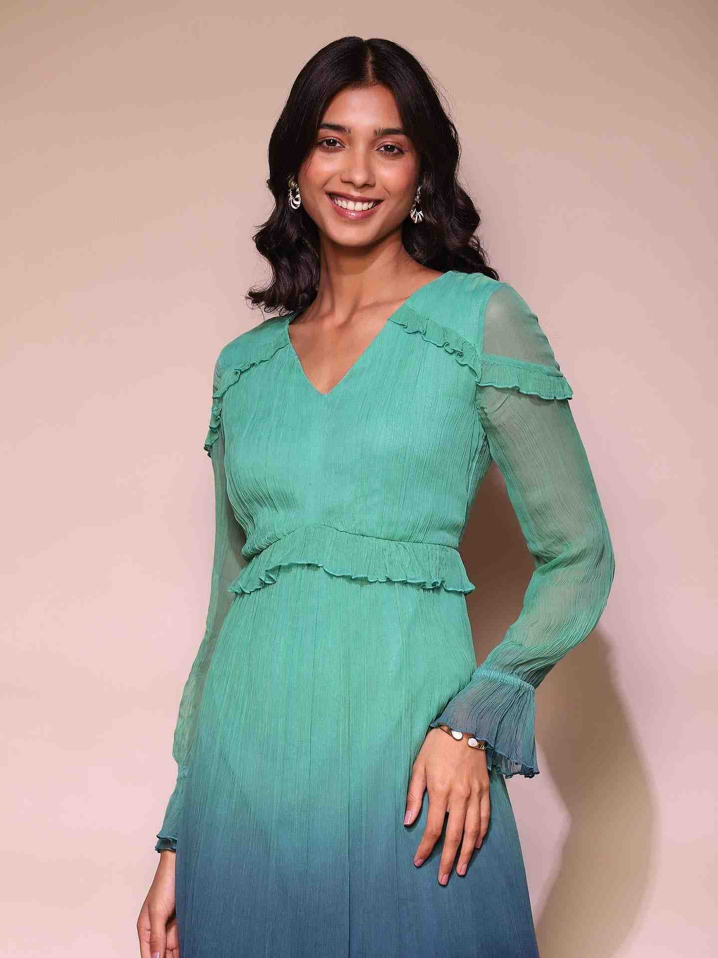 Teal Oritha Maxi Dress