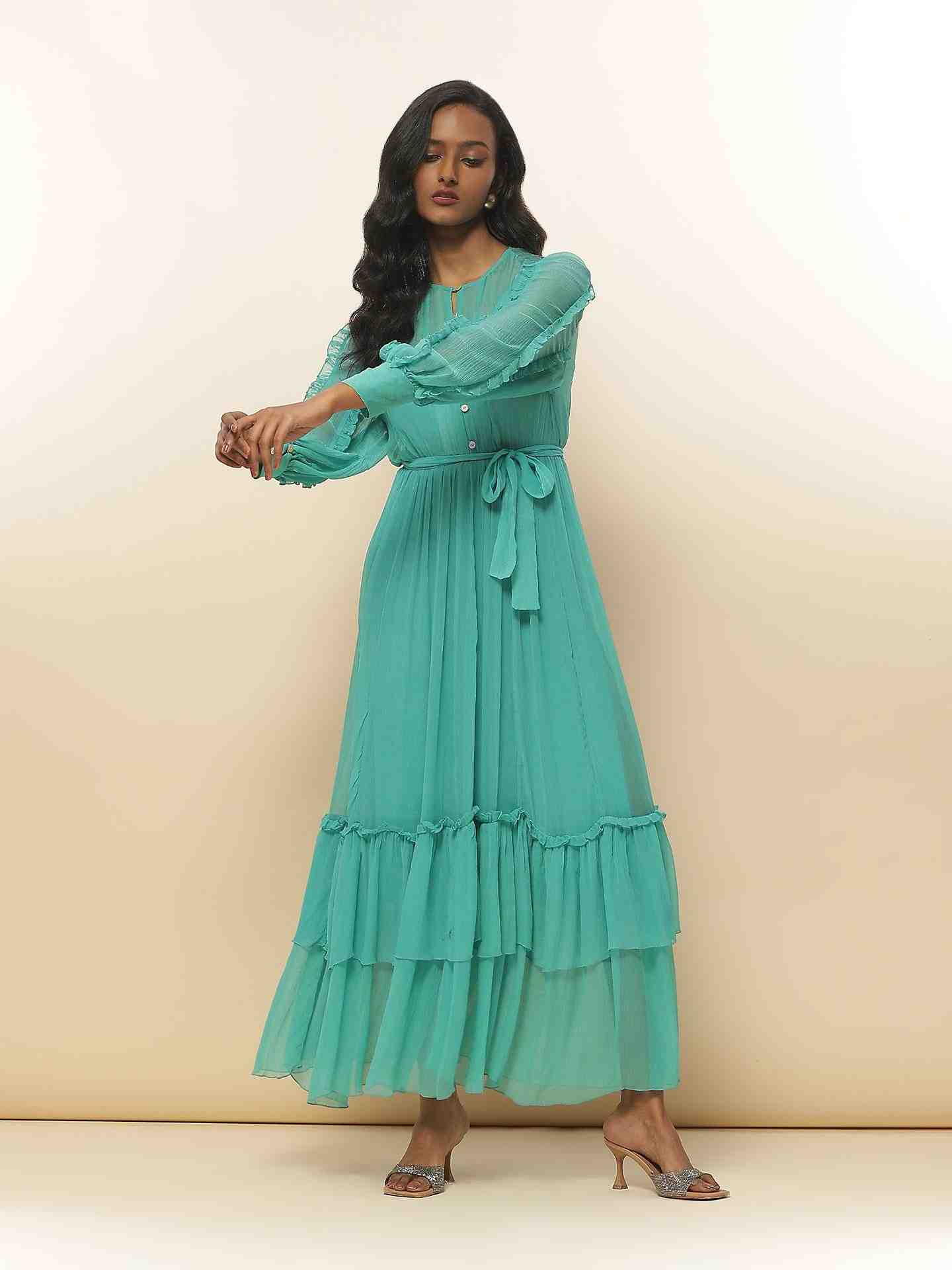 Teal Calev Long Dress
