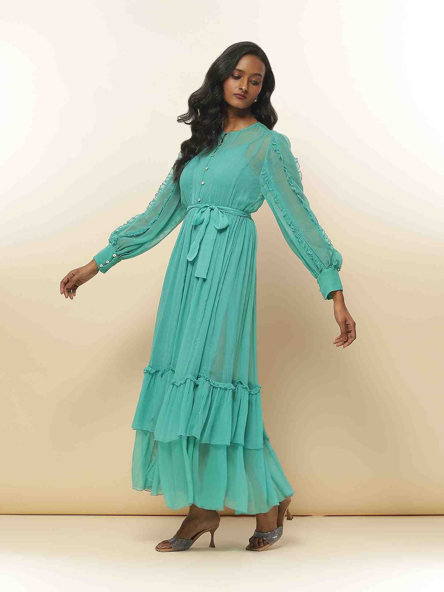 Teal Calev Long Dress