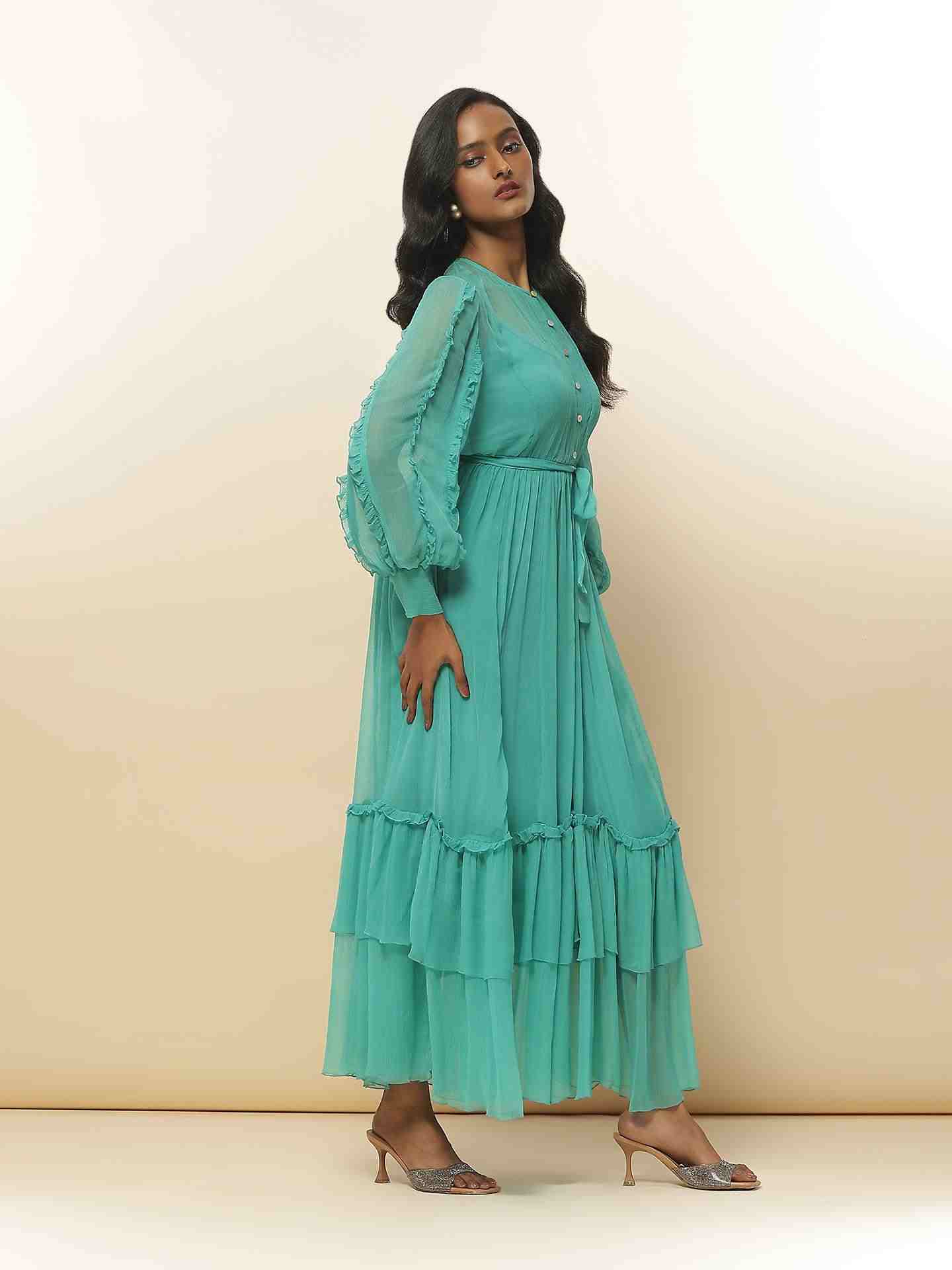 Teal Calev Long Dress