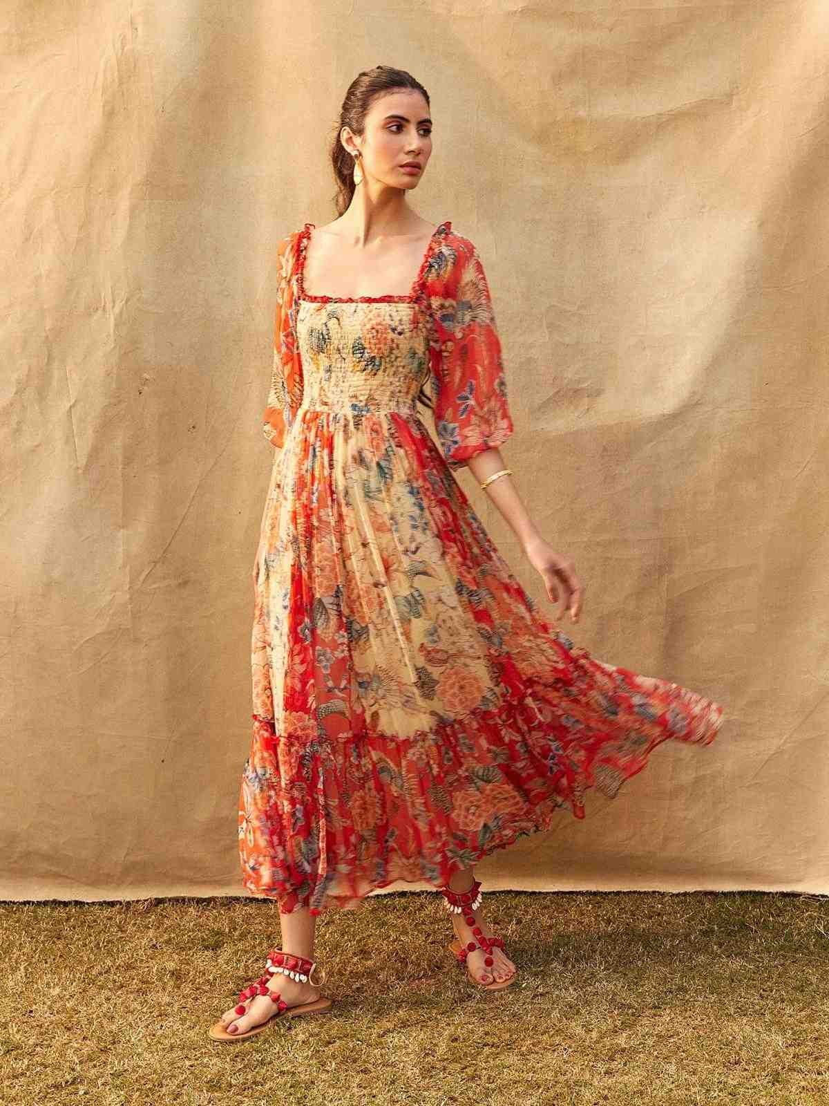 Ecru Tiara Long Dress