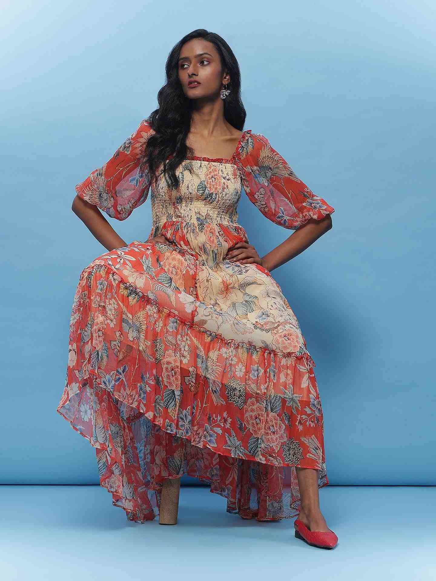 Ecru Tiara Long Dress