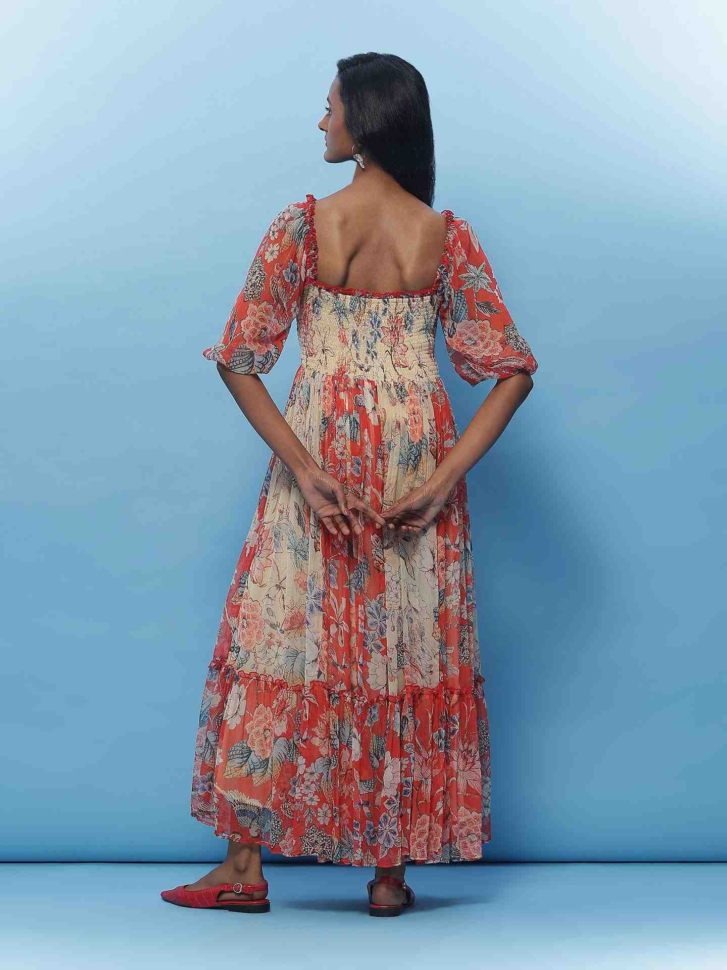 Ecru Tiara Long Dress