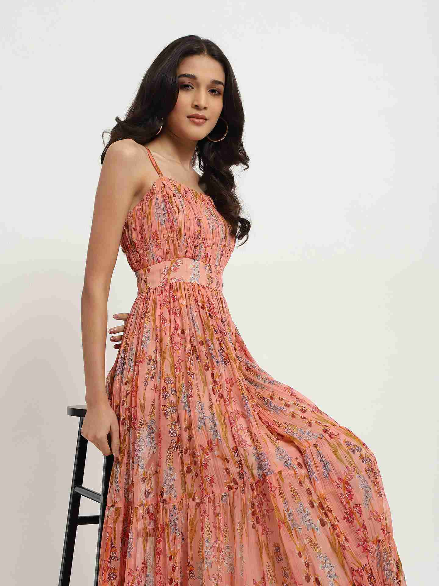 Pink Heather Long Dress