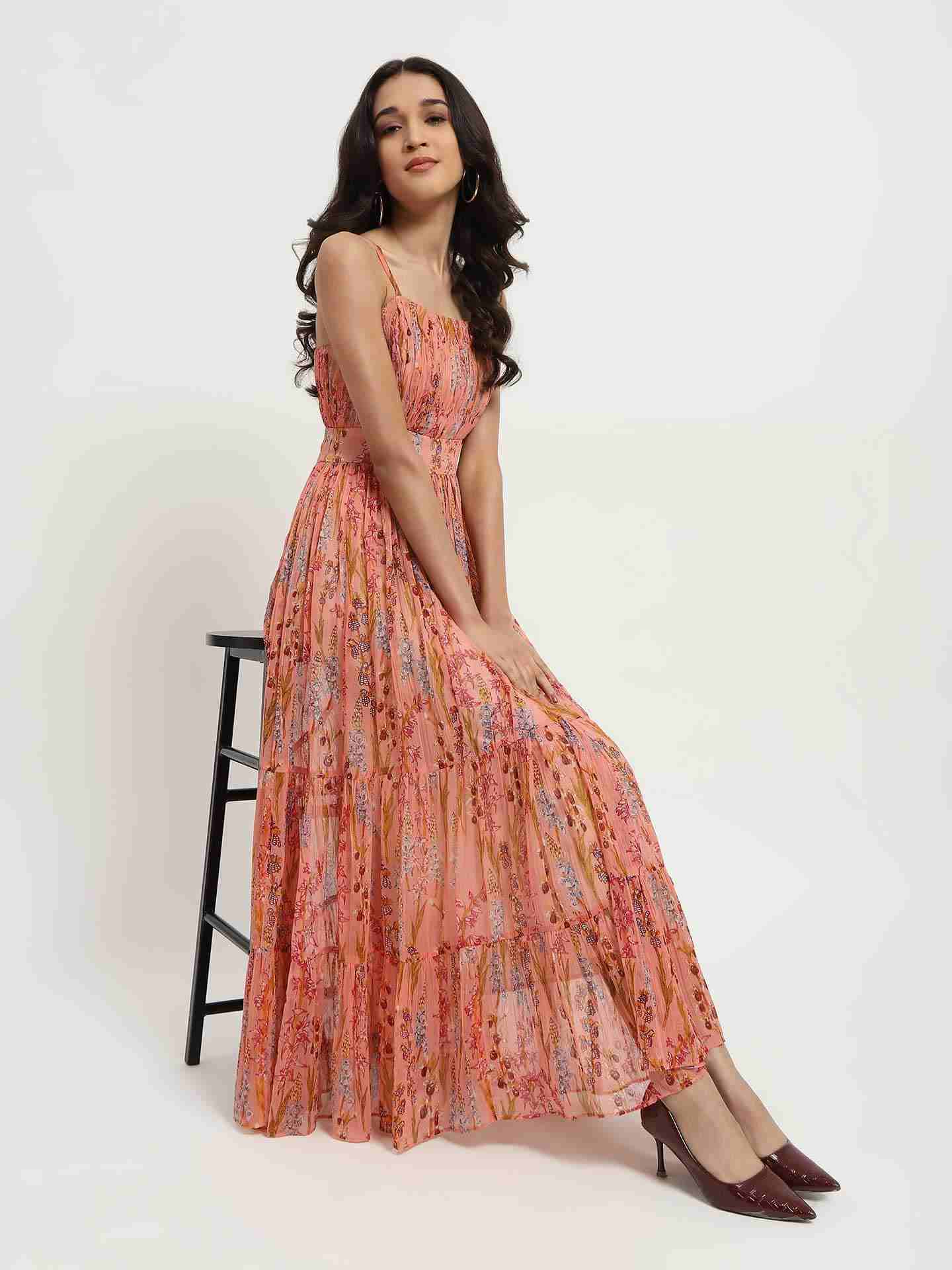 Pink Heather Long Dress