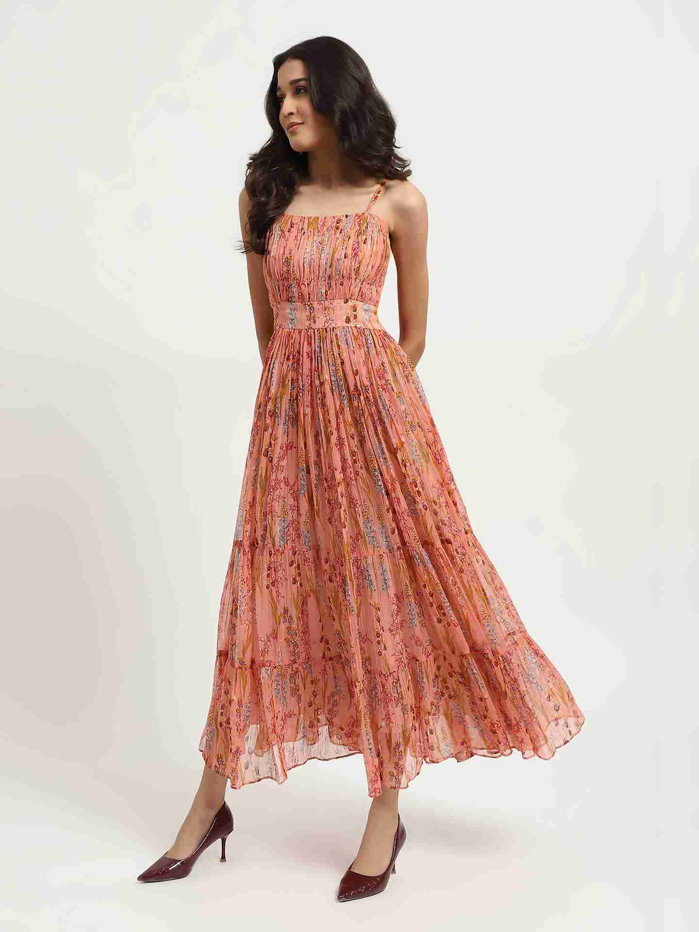 Pink Heather Long Dress