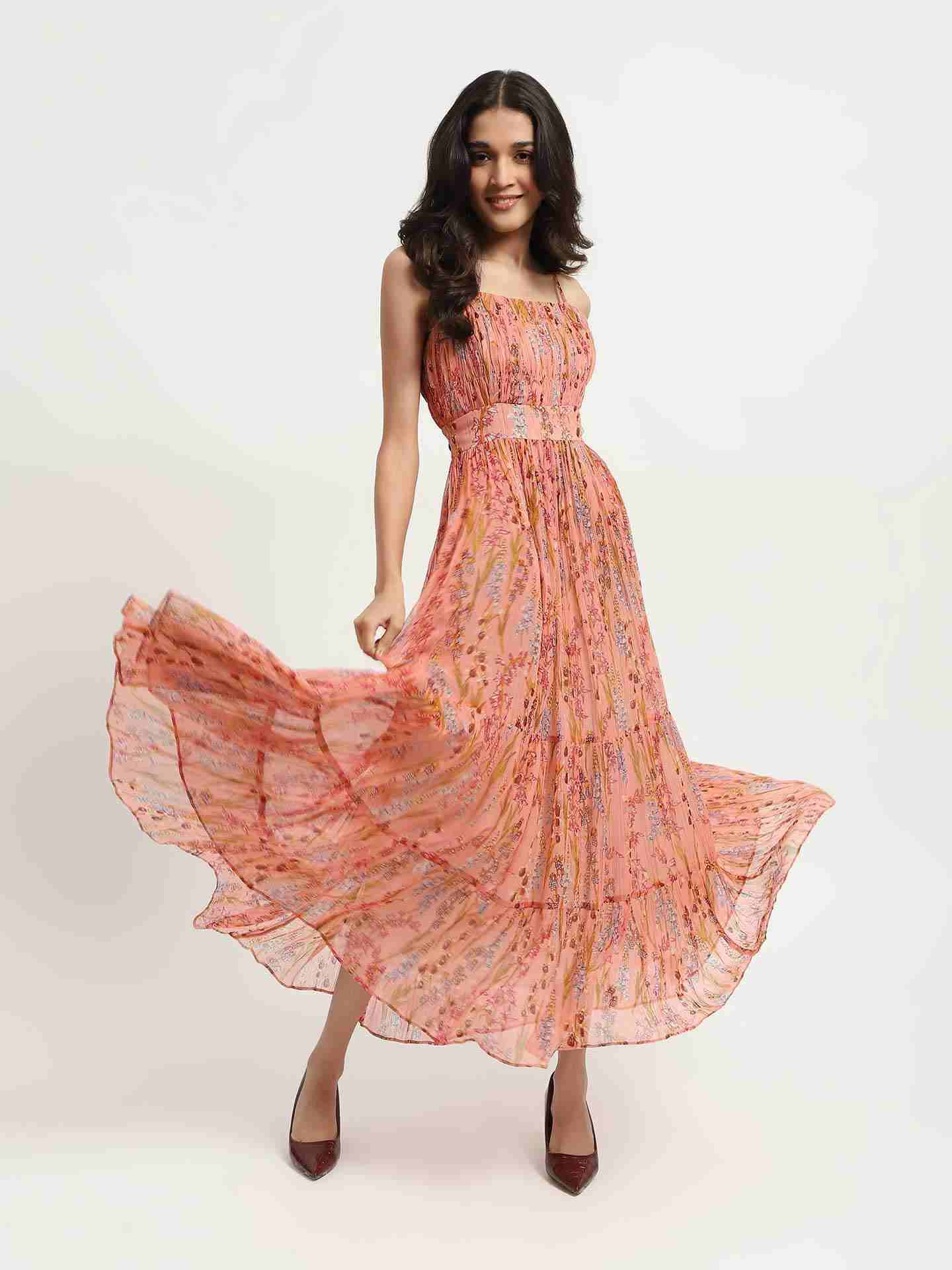 Pink Heather Long Dress