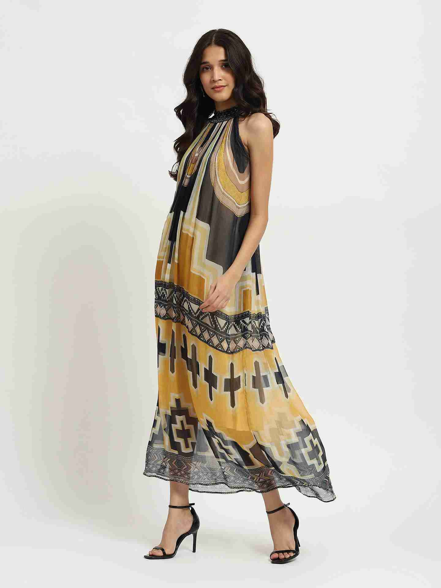 Yellow Celophee Maxi Dress